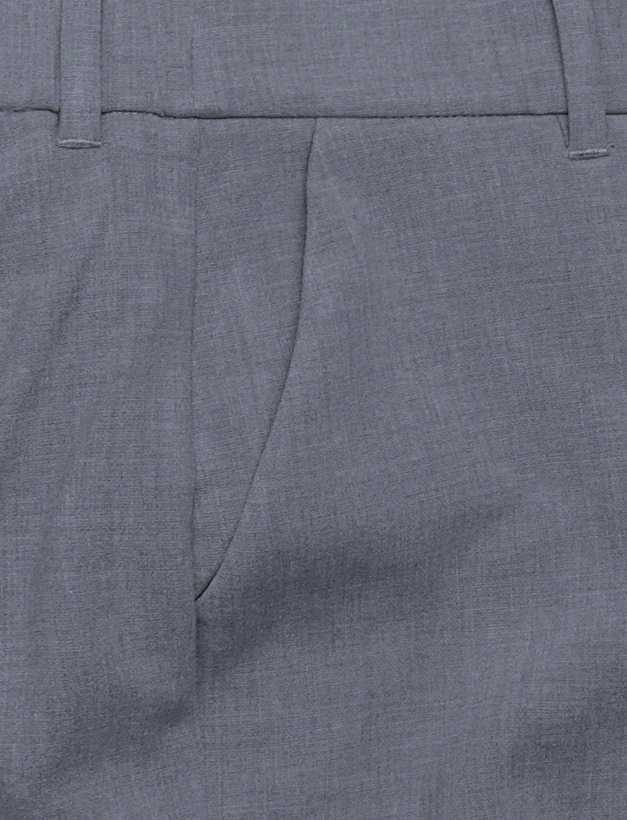 Minus - MSWelma Mid Waist Pant - straight leg trousers - light grey melange - 2