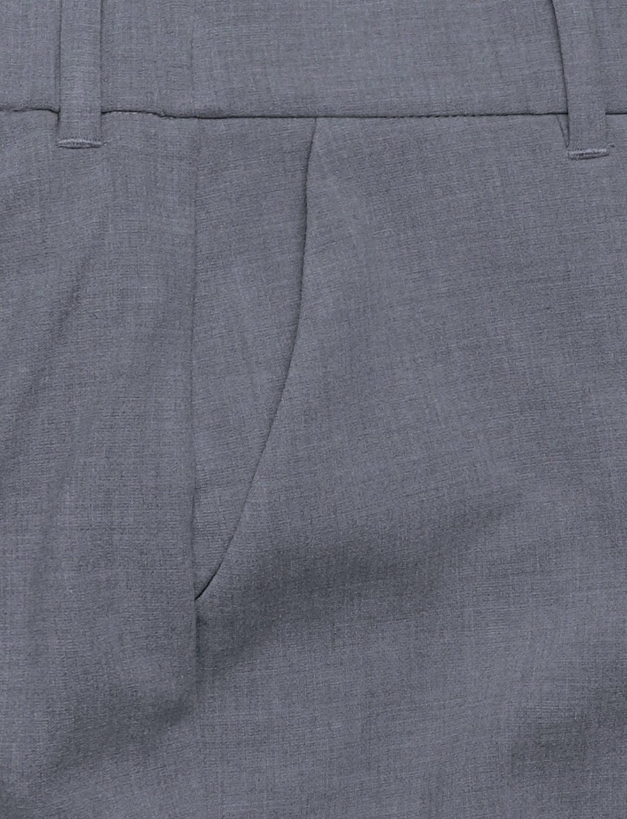 Minus - MSWelma Mid Waist Pant - straight leg trousers - light grey melange - 2