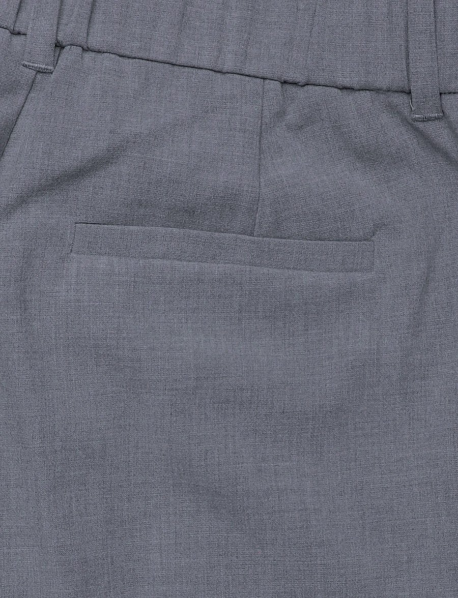 Minus - MSWelma Mid Waist Pant - straight leg trousers - light grey melange - 4