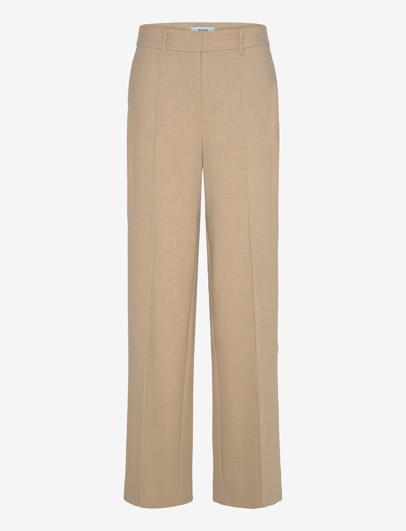 Minus - MSWelma Mid Waist Pant - straight leg trousers - sand gray - 0