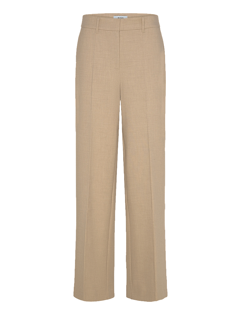 Minus - MSWelma Mid Waist Pant - straight leg trousers - sand gray - 0