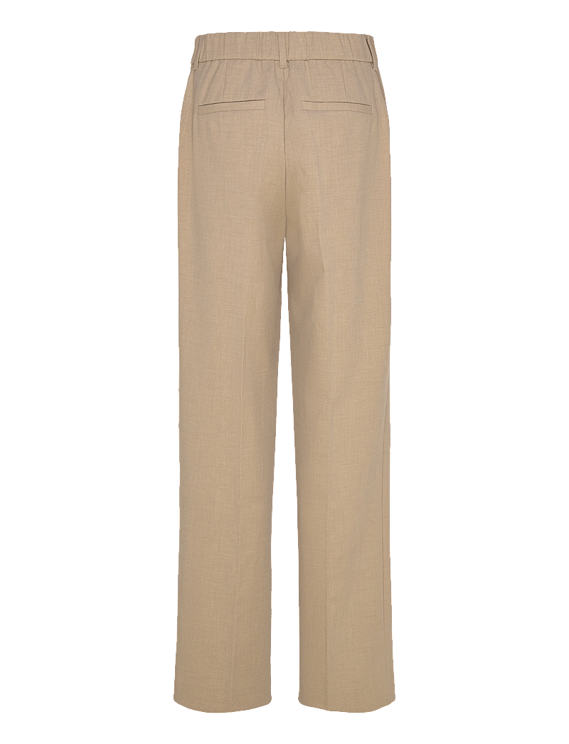 Minus - MSWelma Mid Waist Pant - straight leg trousers - sand gray - 1