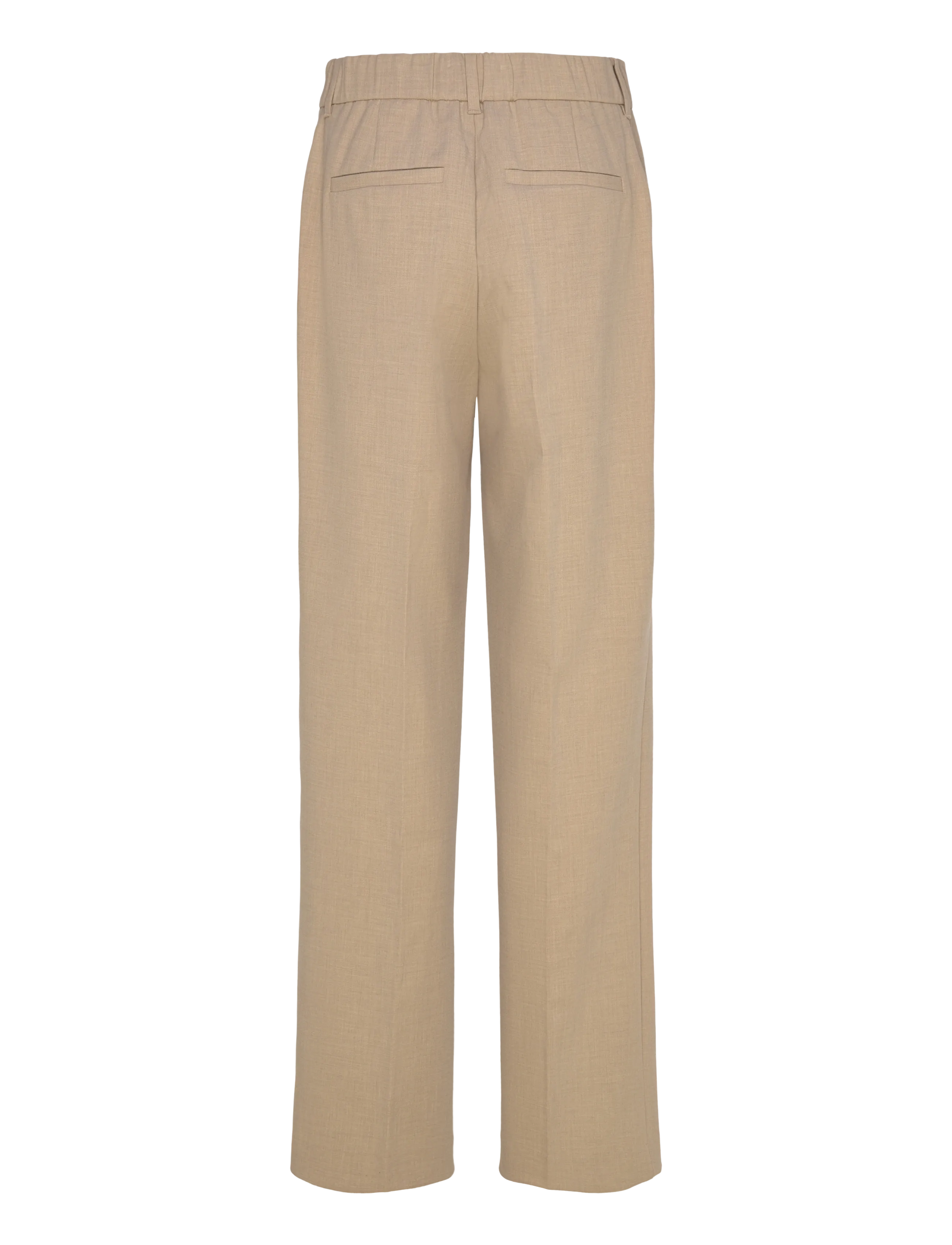Minus - MSWelma Mid Waist Pant - sirge säärega püksid - sand gray - 2