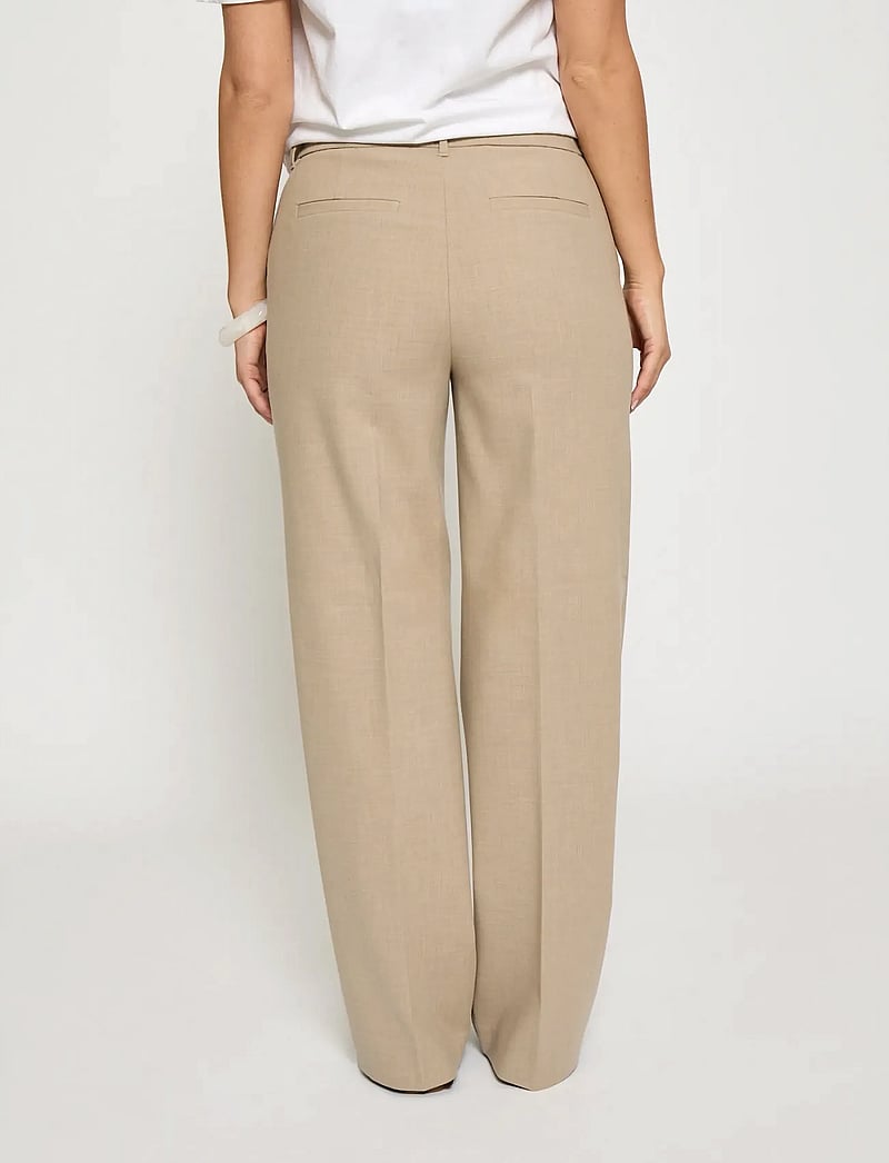 Minus - MSWelma Mid Waist Pant - bukser med lige ben - sand gray - 3