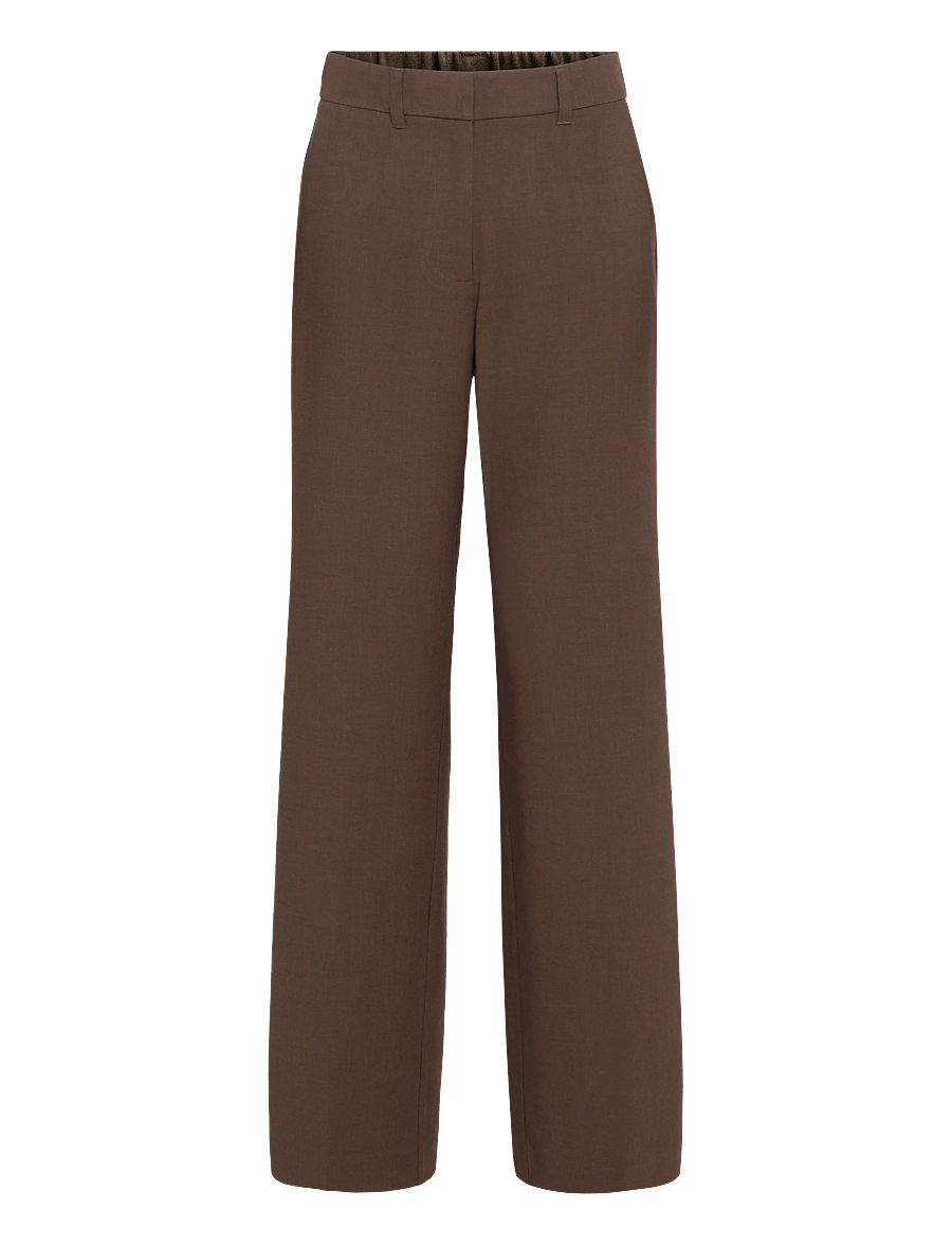 Minus - MSWelma Mid Waist Pant - raka byxor - tiramisu - 1