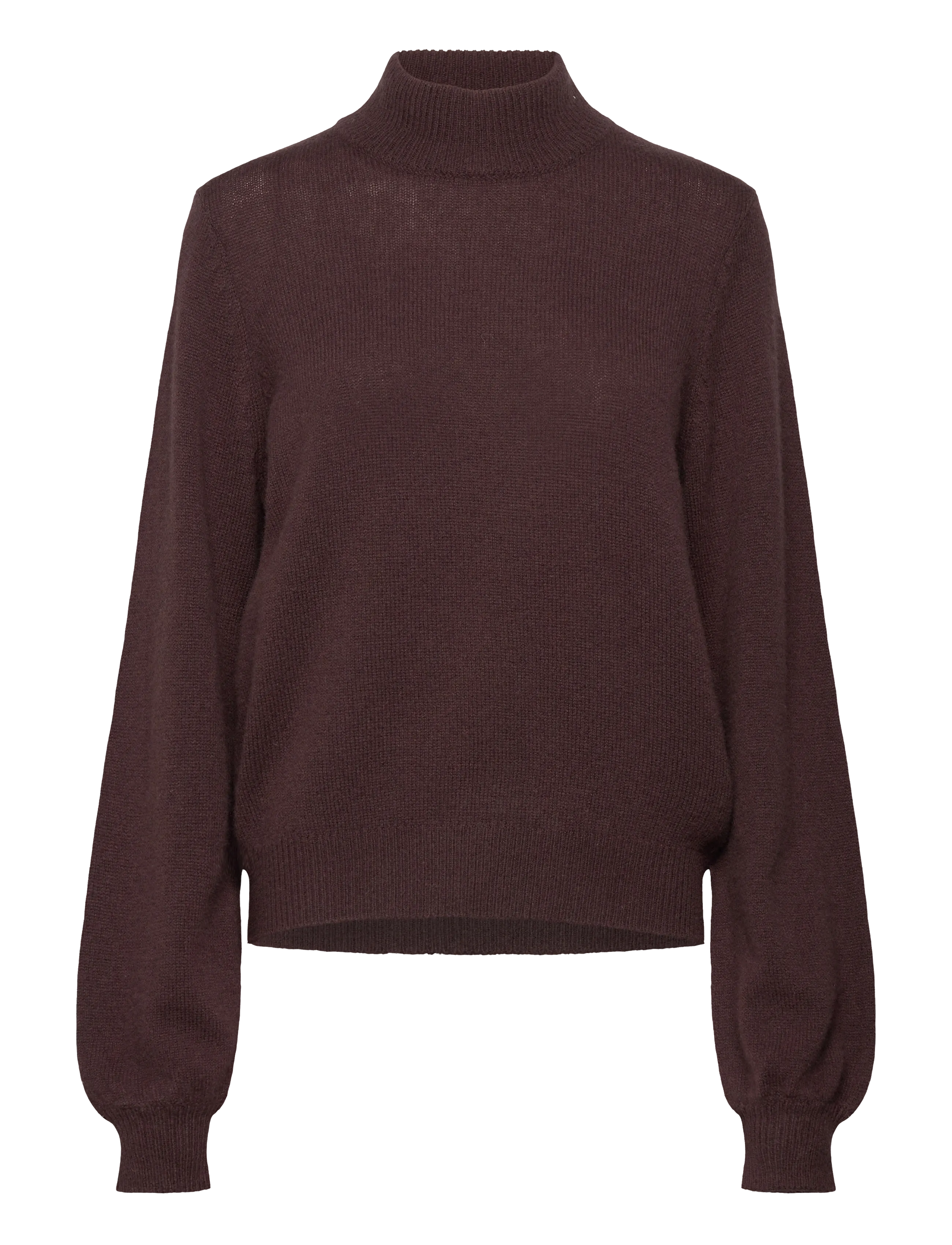 Minus Mserika Knit Pullover, Kvinder, Højhalset Strikket Pullover, Brun, Str: S