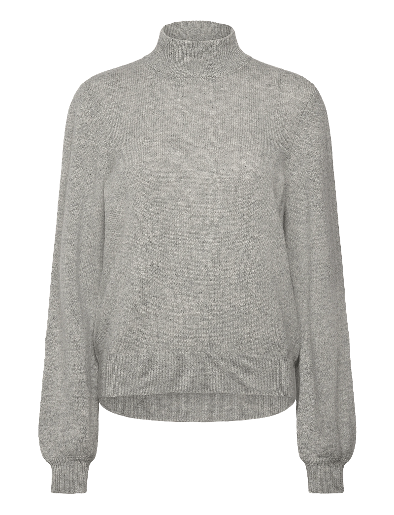 Minus - MSErika Knit Pullover - kõrge kaelusega kudumid - light grey melange - 0