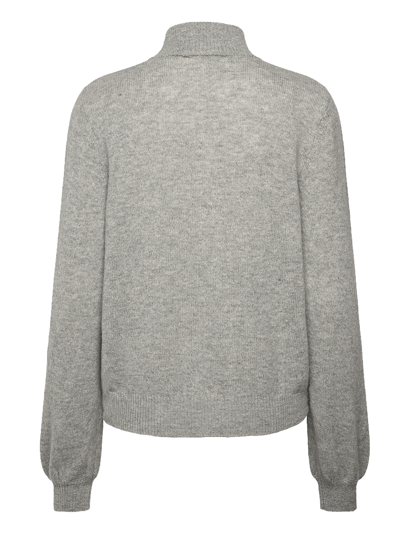 Minus - MSErika Knit Pullover - kõrge kaelusega kudumid - light grey melange - 1