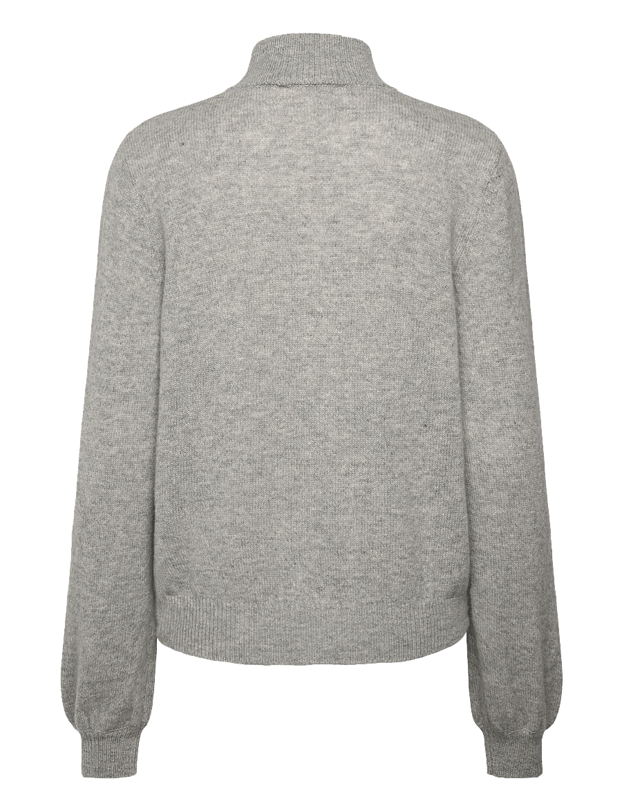Minus - MSErika Knit Pullover - polotröjor - light grey melange - 1