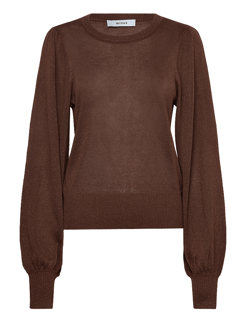 Minus - MSLiva Metallic Long Sleeve Pullove - striktrøjer - carafe metallic - 0