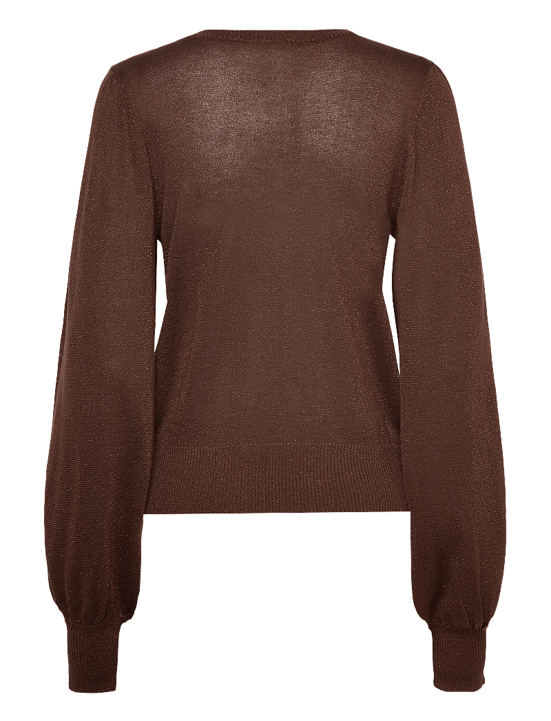 Minus - MSLiva Metallic Long Sleeve Pullove - striktrøjer - carafe metallic - 1