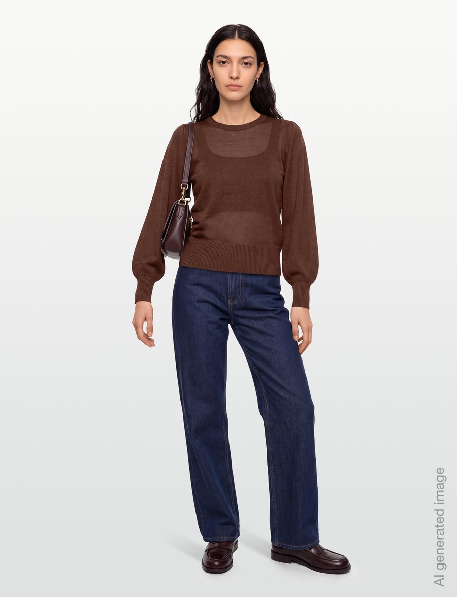 Minus - MSLiva Metallic Long Sleeve Pullove - pullover - tiramisu metallic - 0