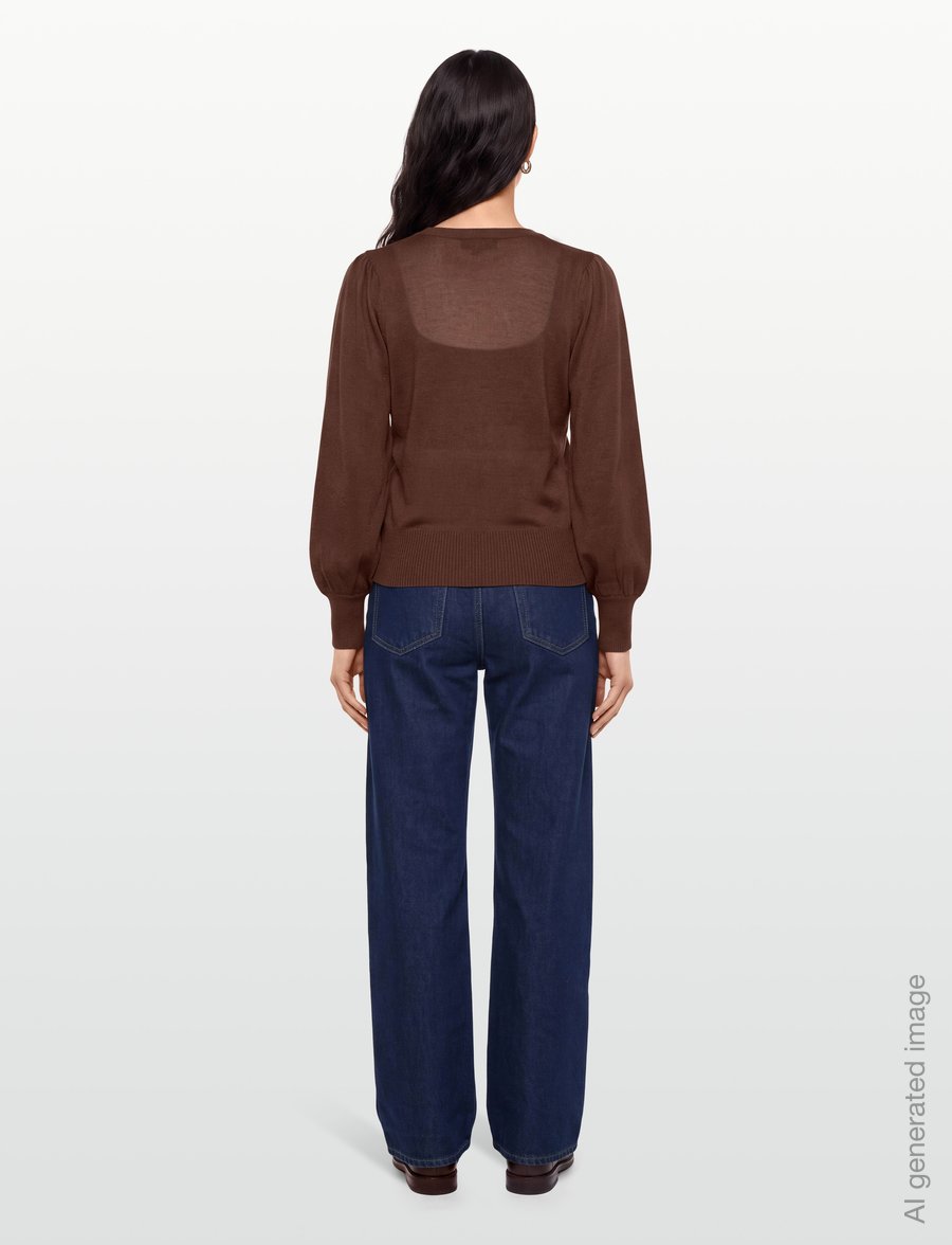 Minus - MSLiva Metallic Long Sleeve Pullove - pullover - tiramisu metallic - 4