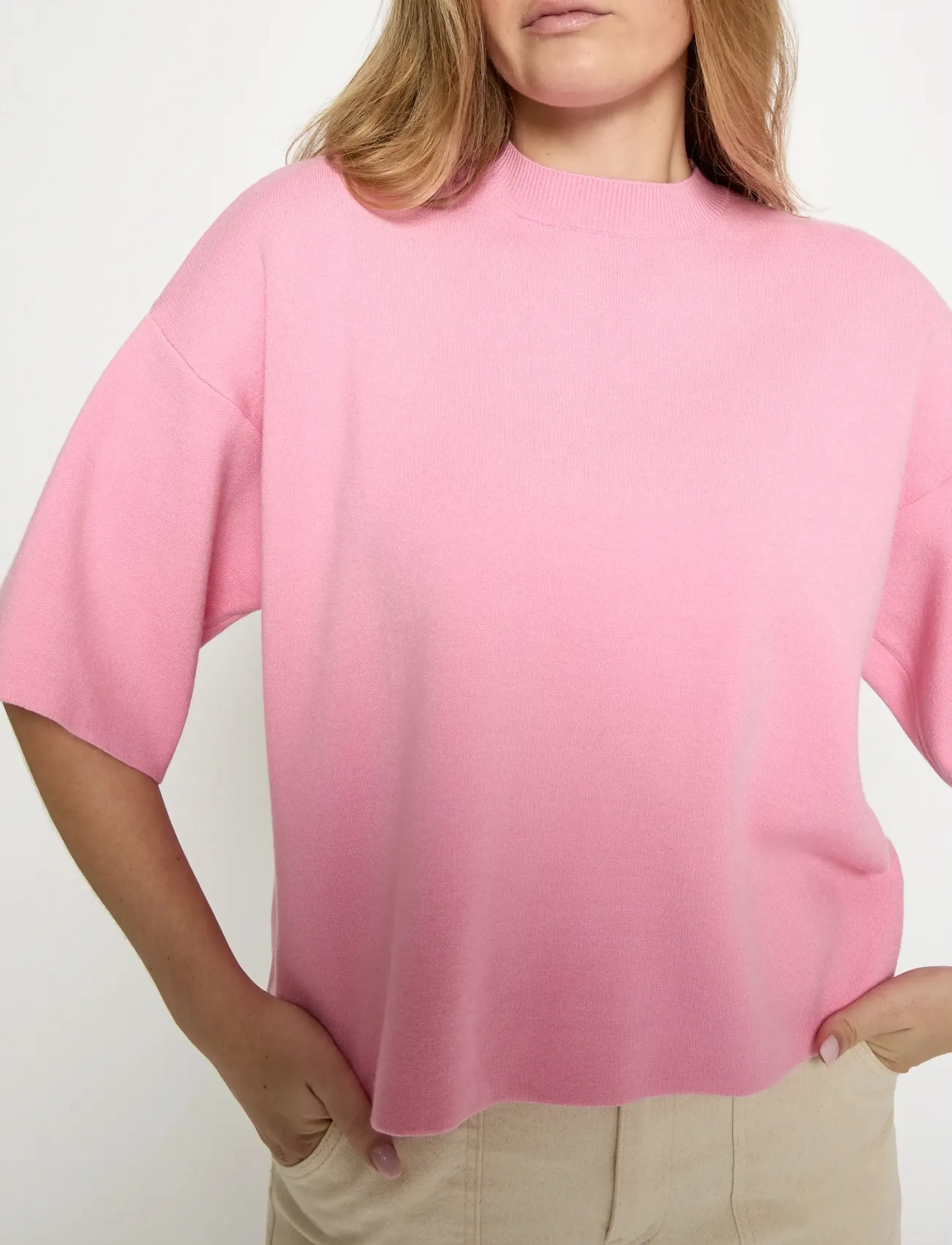 Minus - MSLupi Knit T-Shirt - t-shirts - prism pink - 5