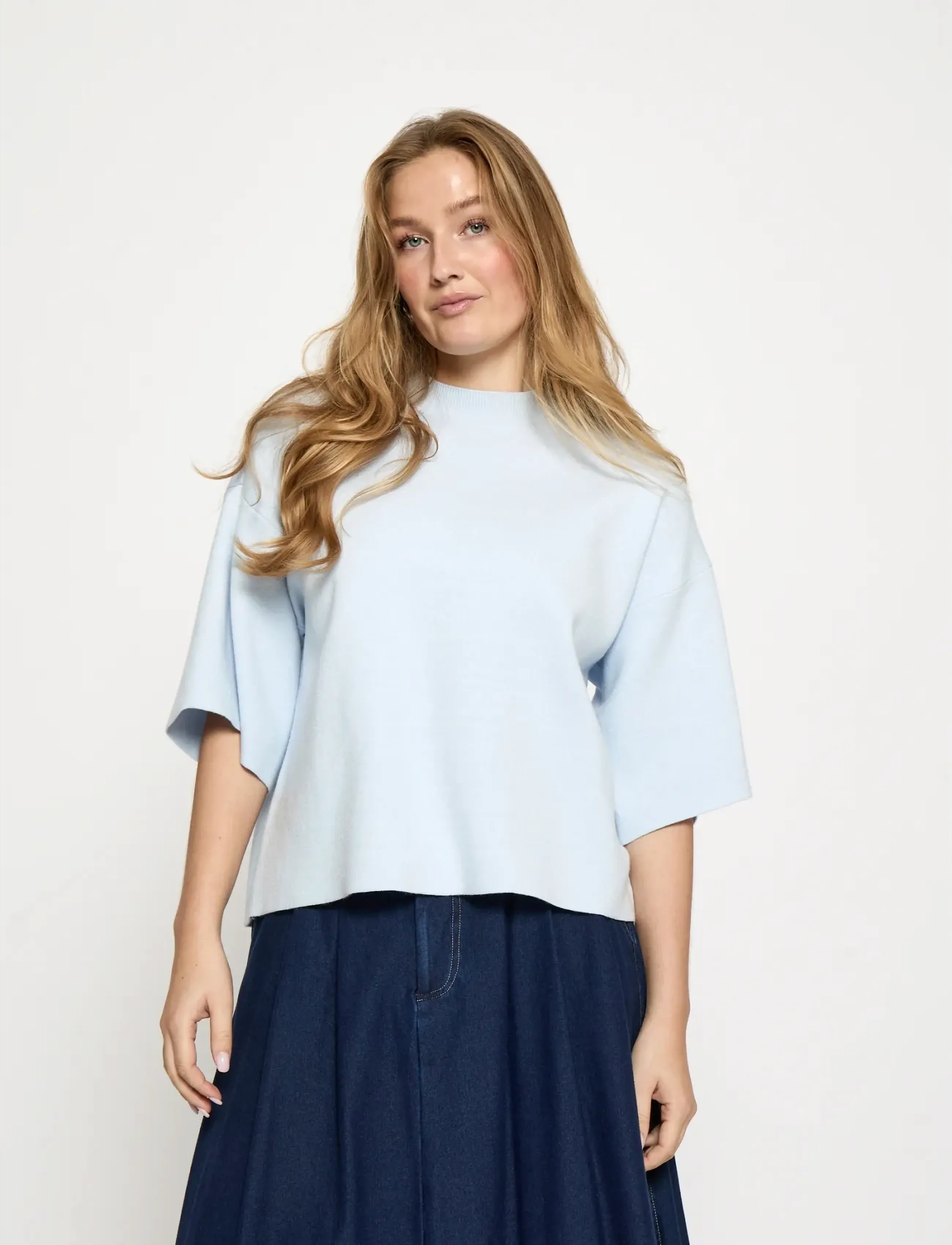 Minus MSLupi Knit T-Shirt - T-shirts & Toppe - SKYWAY BLUE / blue