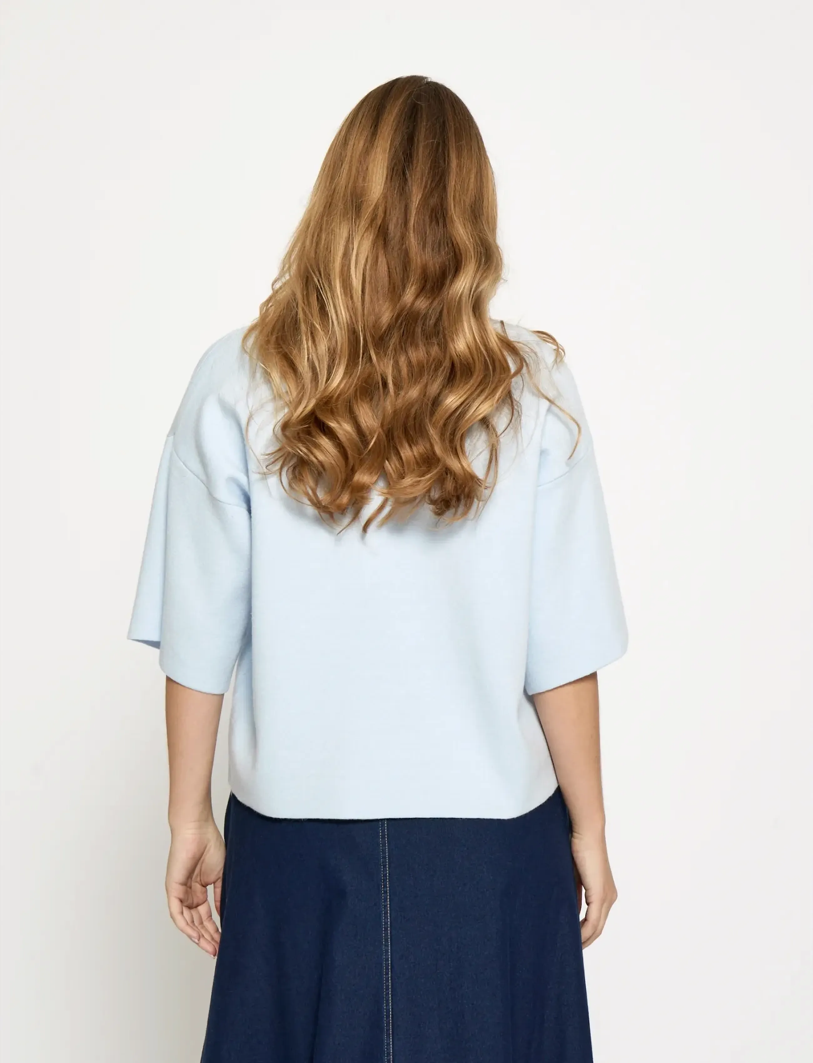 Minus - MSLupi Knit T-Shirt - t-skjorter - skyway blue - 3