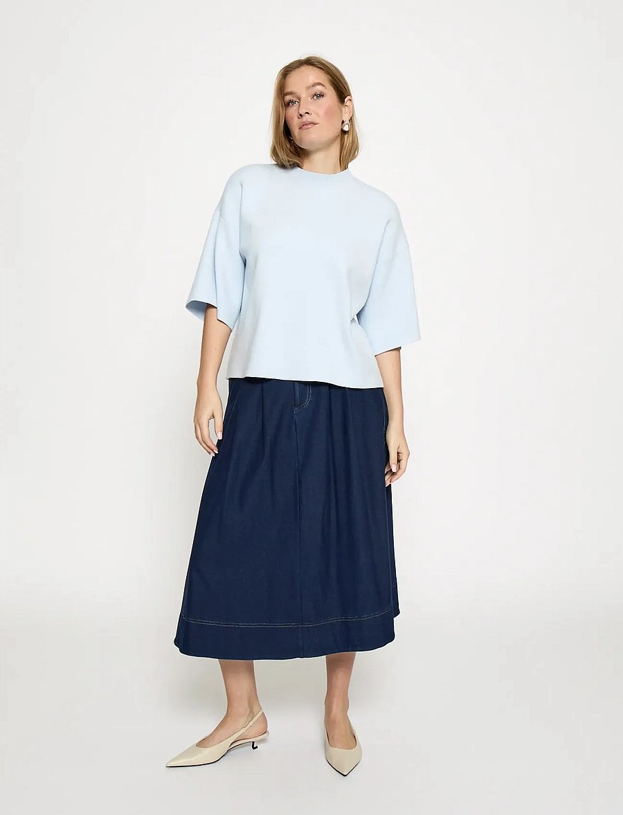 Minus - MSLupi Knit T-Shirt - t-särgid - skyway blue - 4