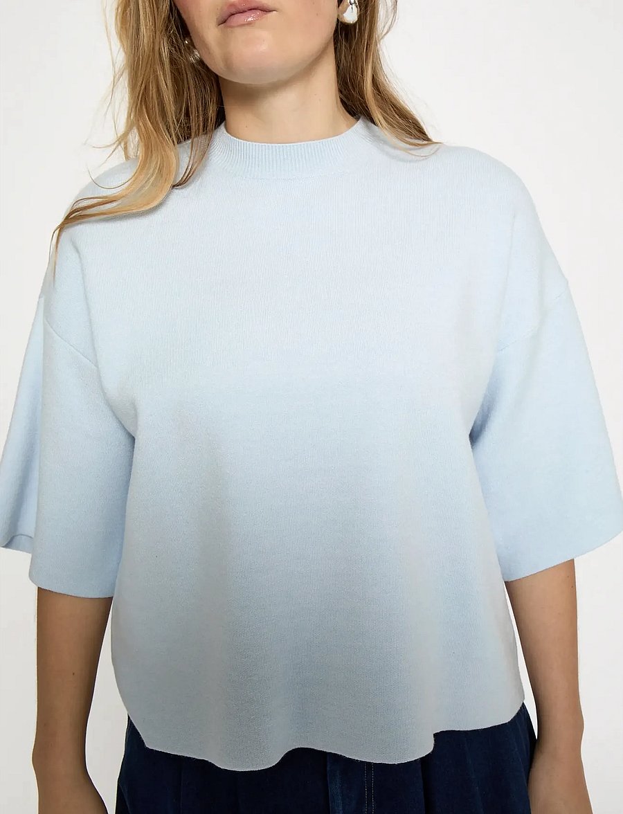 Minus - MSLupi Knit T-Shirt - t-shirts - skyway blue - 5