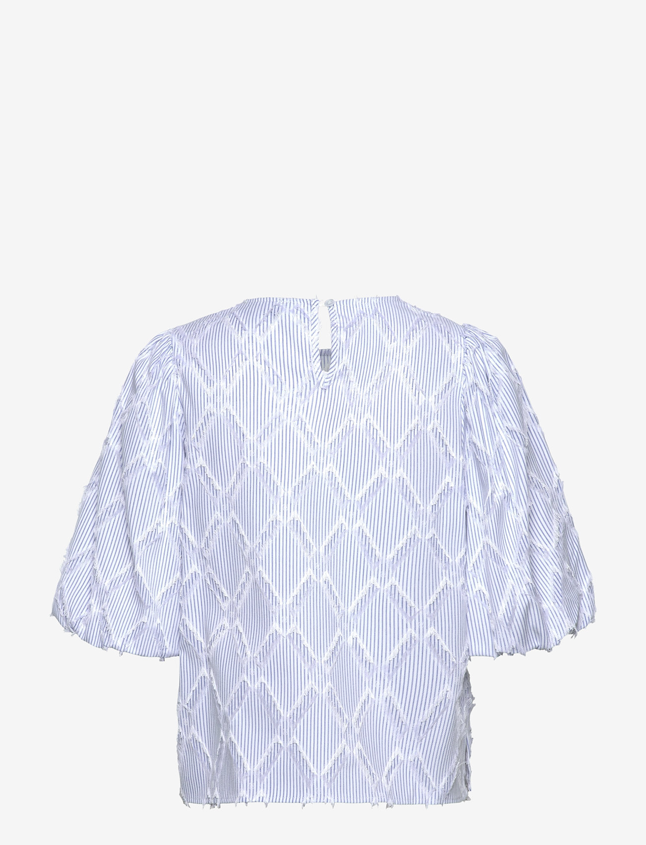 Minus - MSAstra Short Sleeve Blouse - kortärmade blusar - ice blue stripe - 2