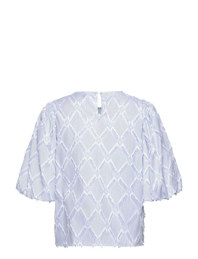 Minus - MSAstra Short Sleeve Blouse - palaidinės trumpomis rankovėmis - ice blue stripe - 2