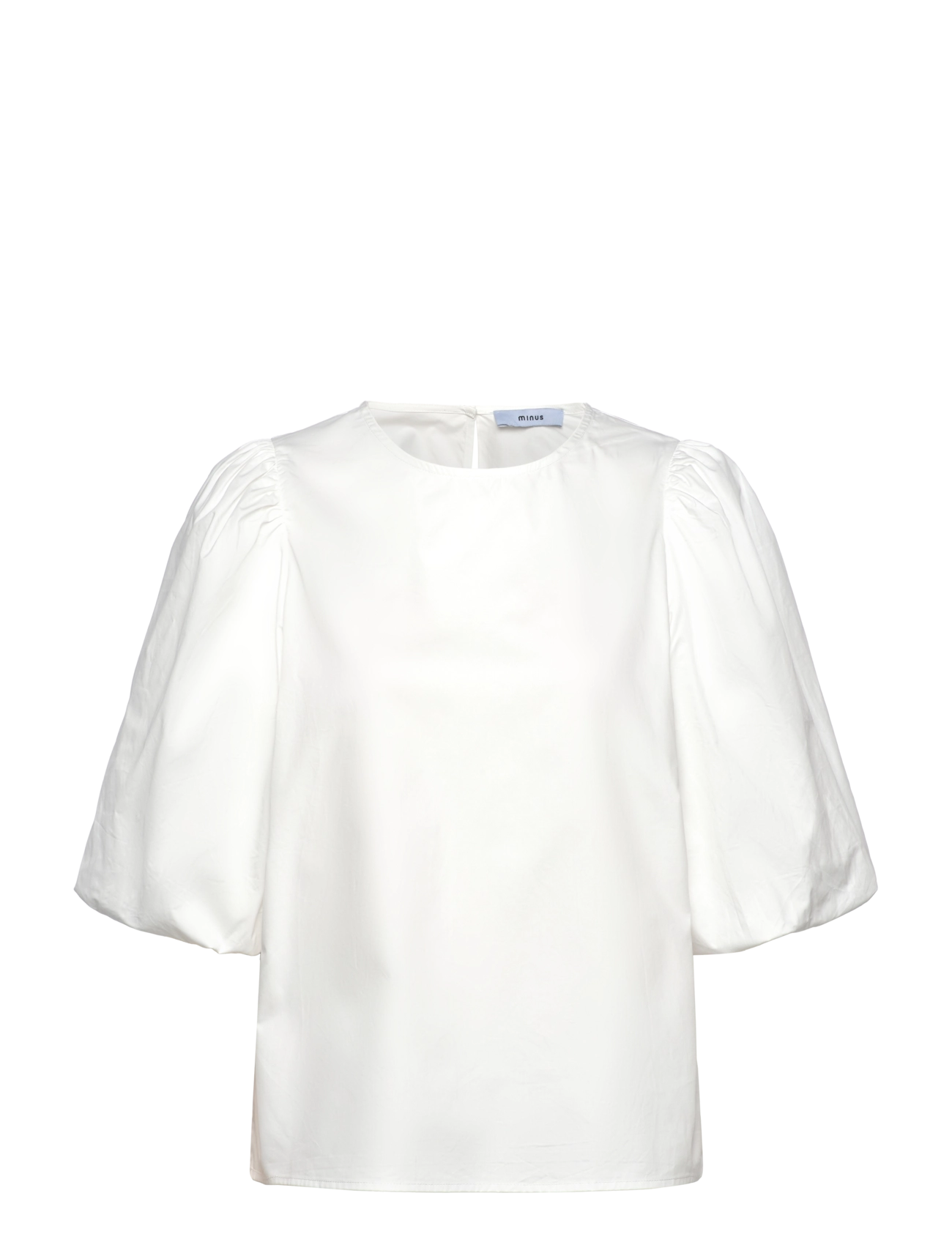 Minus Msjoa Short Sleeve Blouse, 38, White, T-Shirts & Toppe > Kortærmede, Dame