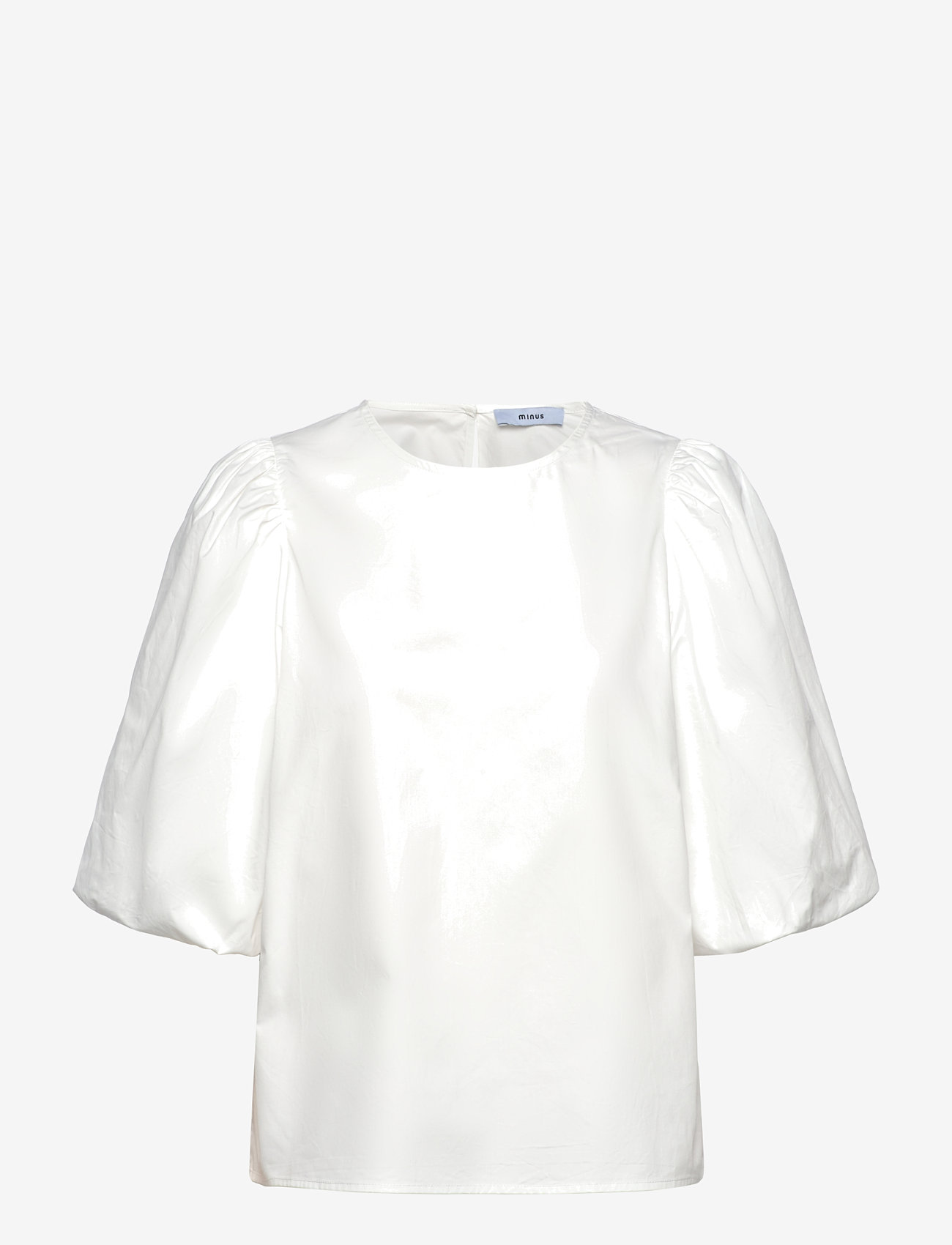 Minus - MSJoa Short Sleeve Blouse - t-särgid - cloud dancer - 0