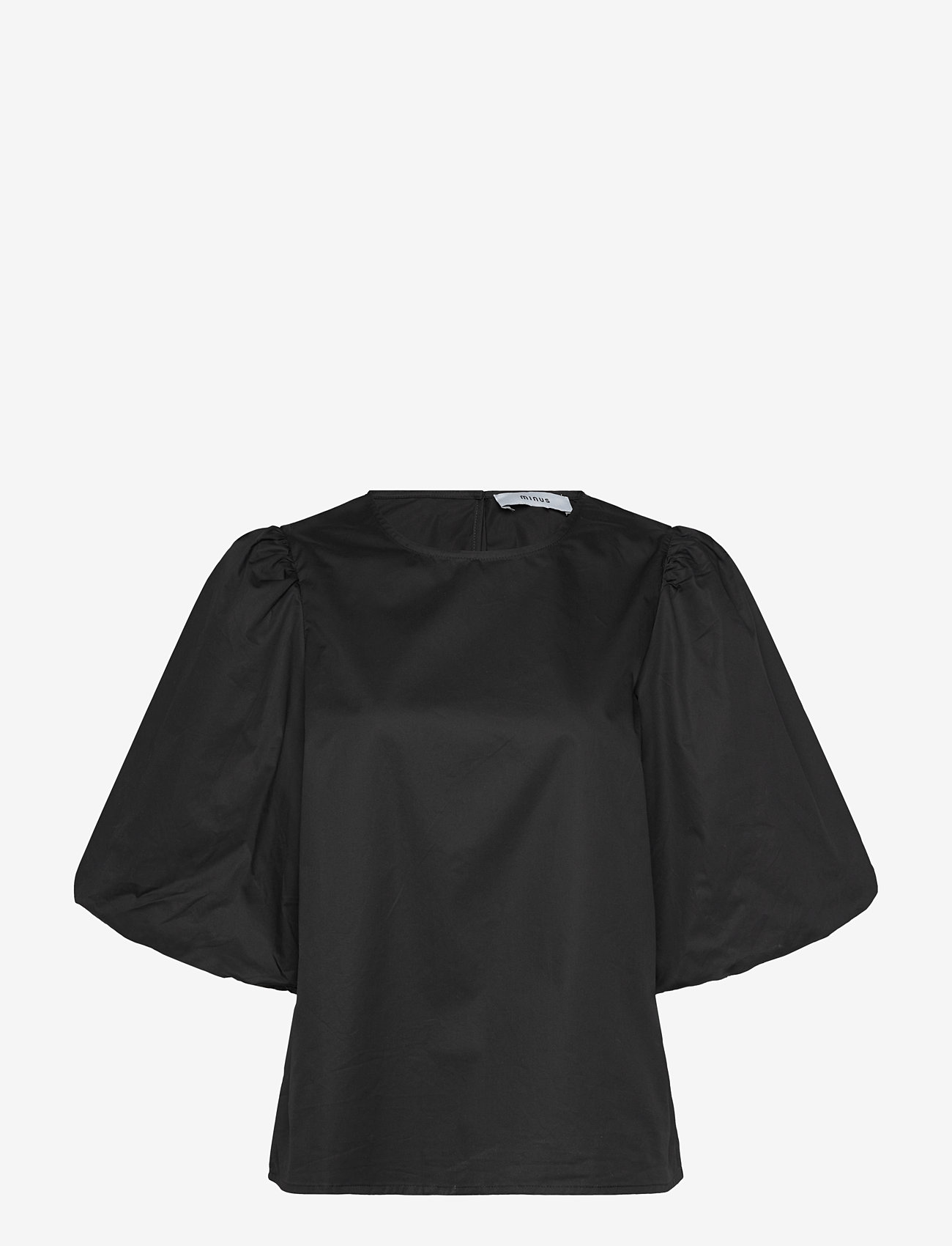 Minus - MSJoa Short Sleeve Blouse - t-särgid - sort - 0