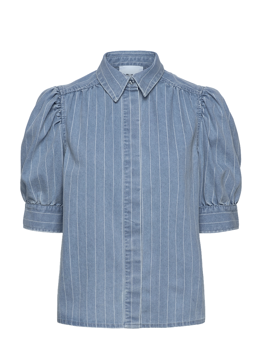 Minus - MSPria Short Sleeve Shirt - kurzärmlige hemden - lyseblÅ - 0
