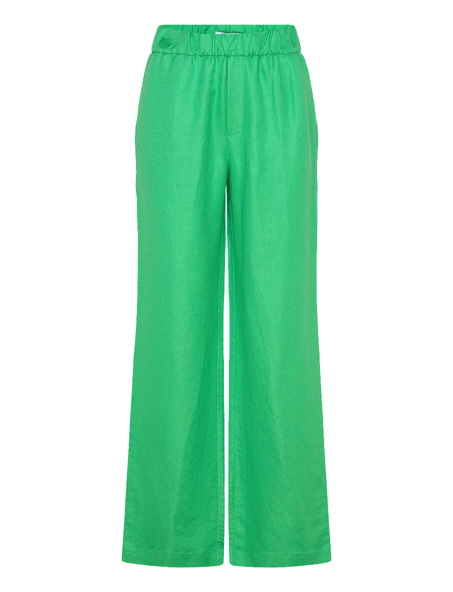 Minus - MSSabbi Linen Pant - linnebyxor - greenbriar - 1