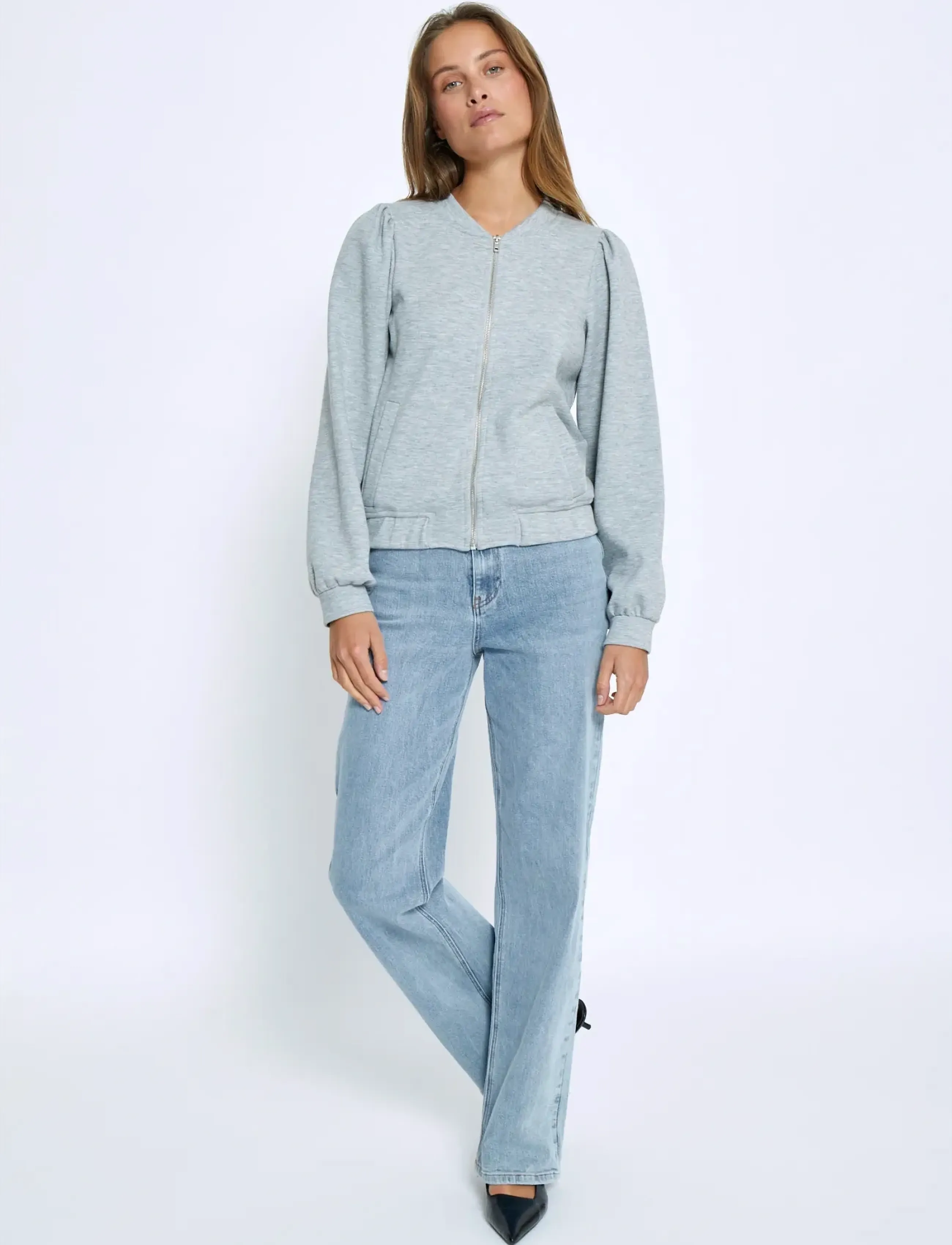 Minus - MSBesina Short Jacket - frühlingsjacken - light grey melange - 4