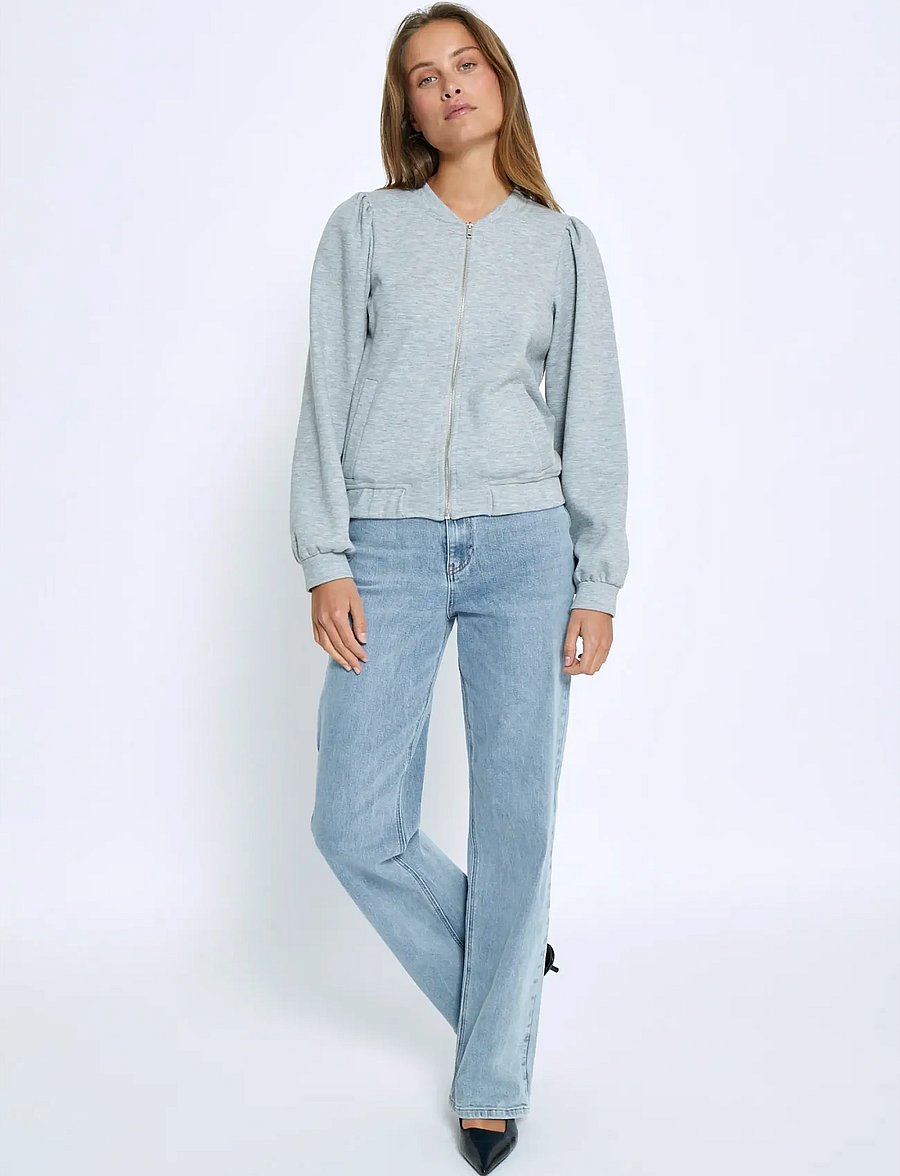 Minus - MSBesina Short Jacket - frühlingsjacken - light grey melange - 4