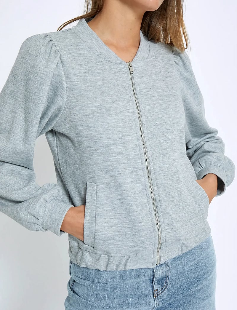 Minus - MSBesina Short Jacket - frühlingsjacken - light grey melange - 5