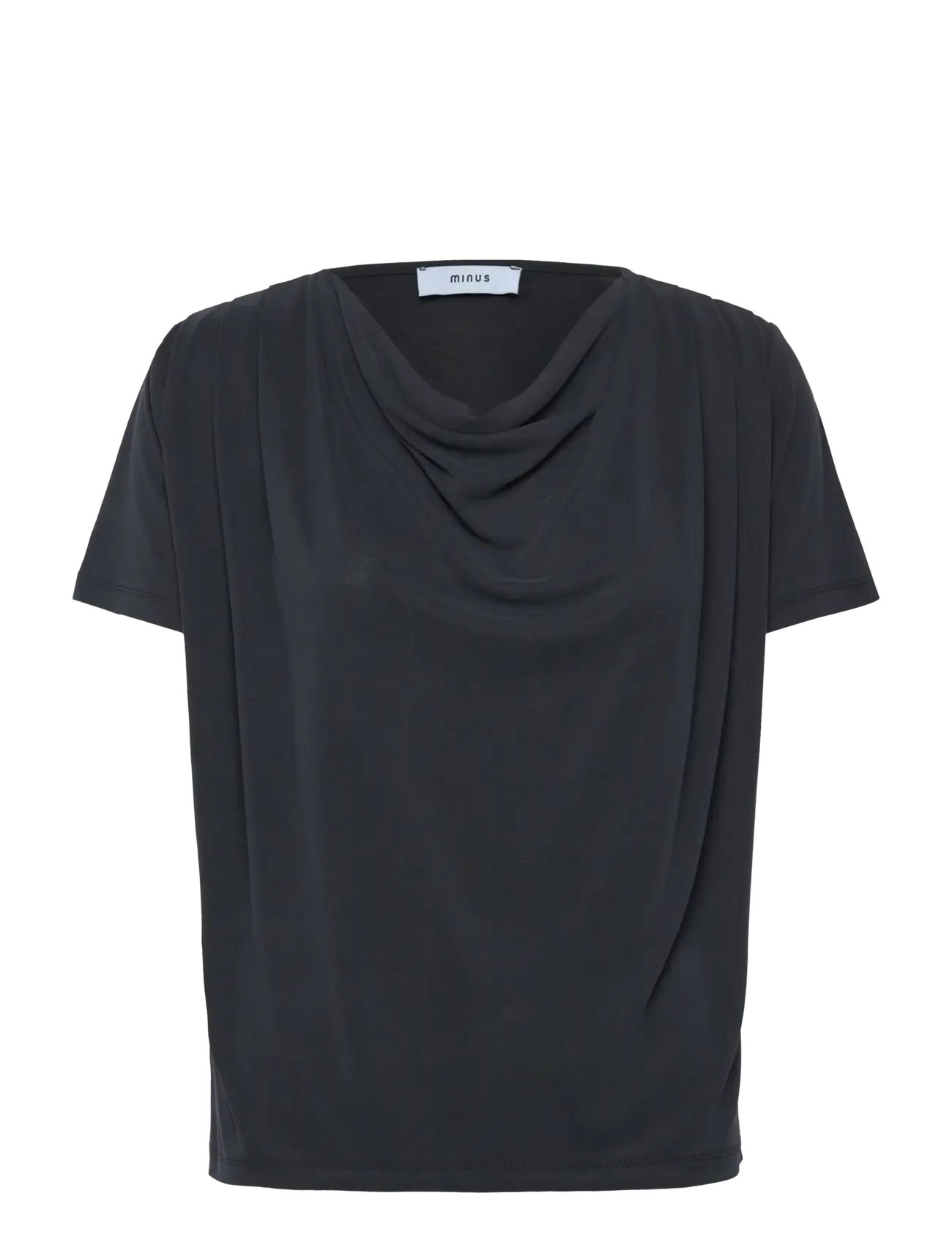 Minus Mssoleima T-Shirt, Kvinder, Vandfalds T-shirt, Sort, Str: S