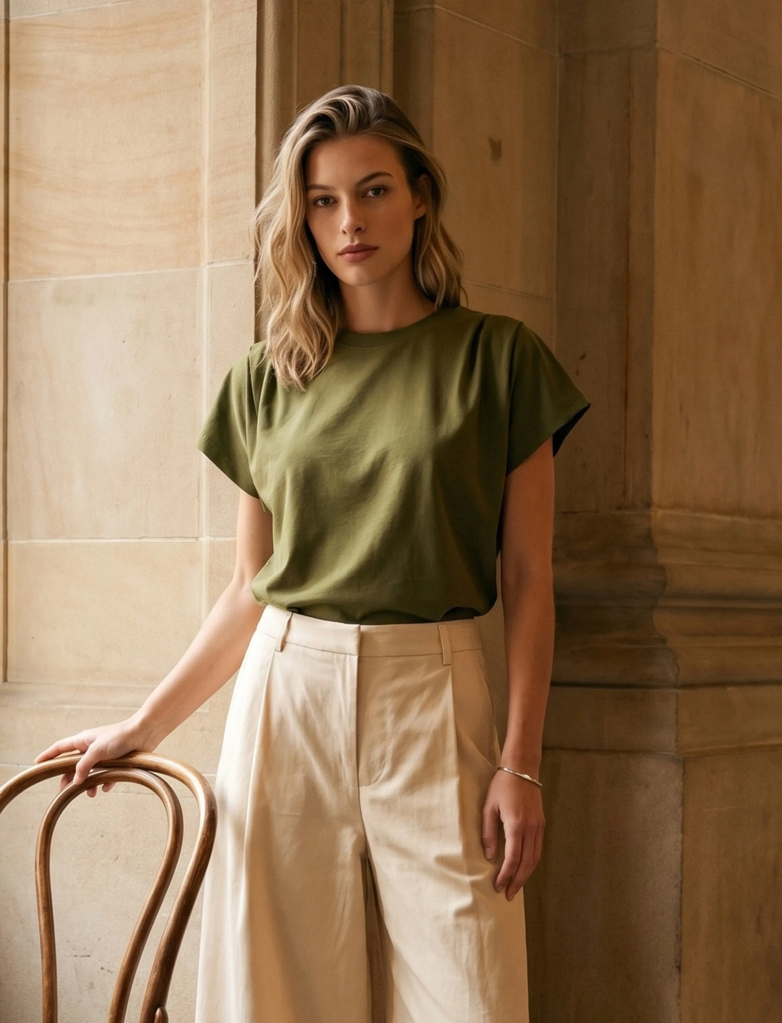 Minus MSSevira T-Shirt - T-shirts - CEDAR GREEN / khaki/green