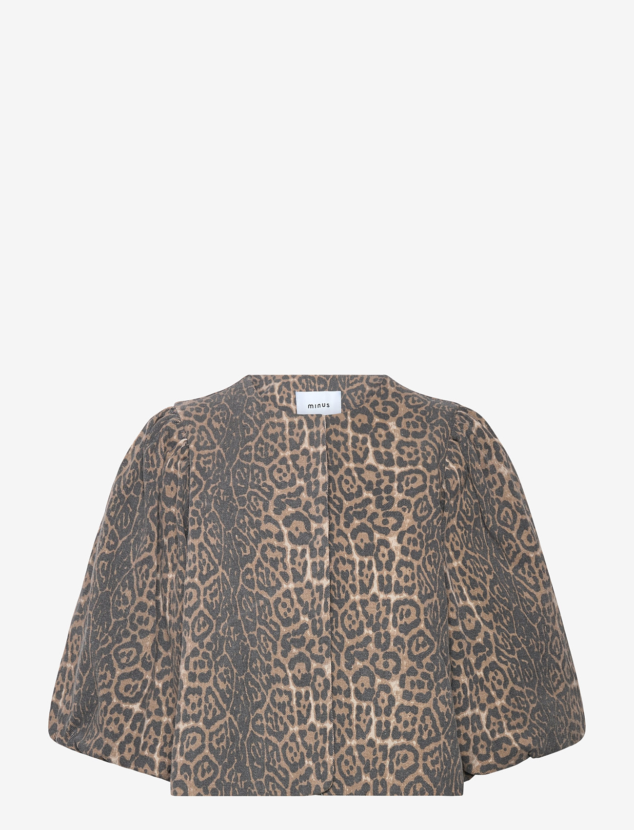 Minus - MSRana Short Jacket - denimjakker - brown leo print - 0