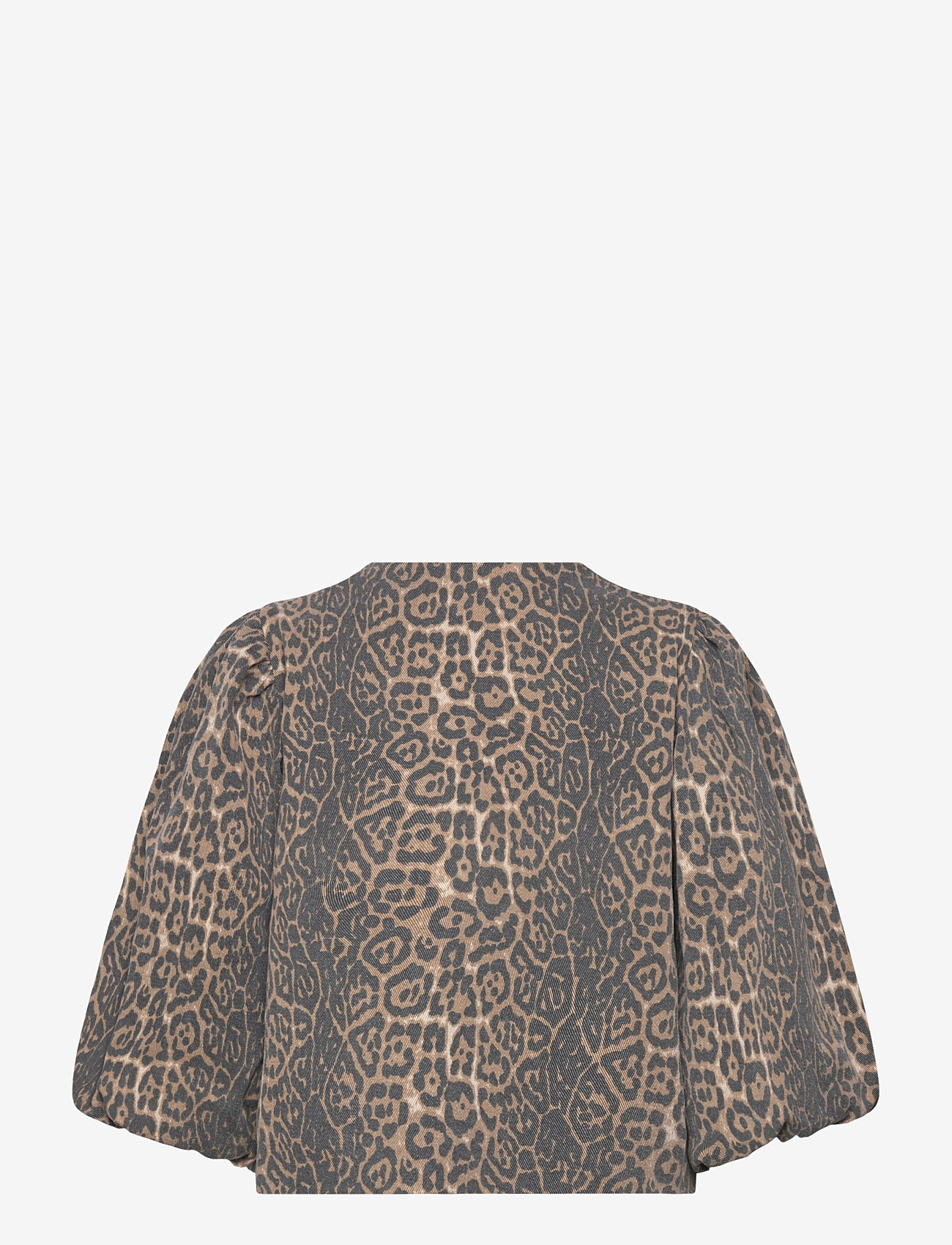 Minus - MSRana Short Jacket - denimjakker - brown leo print - 1