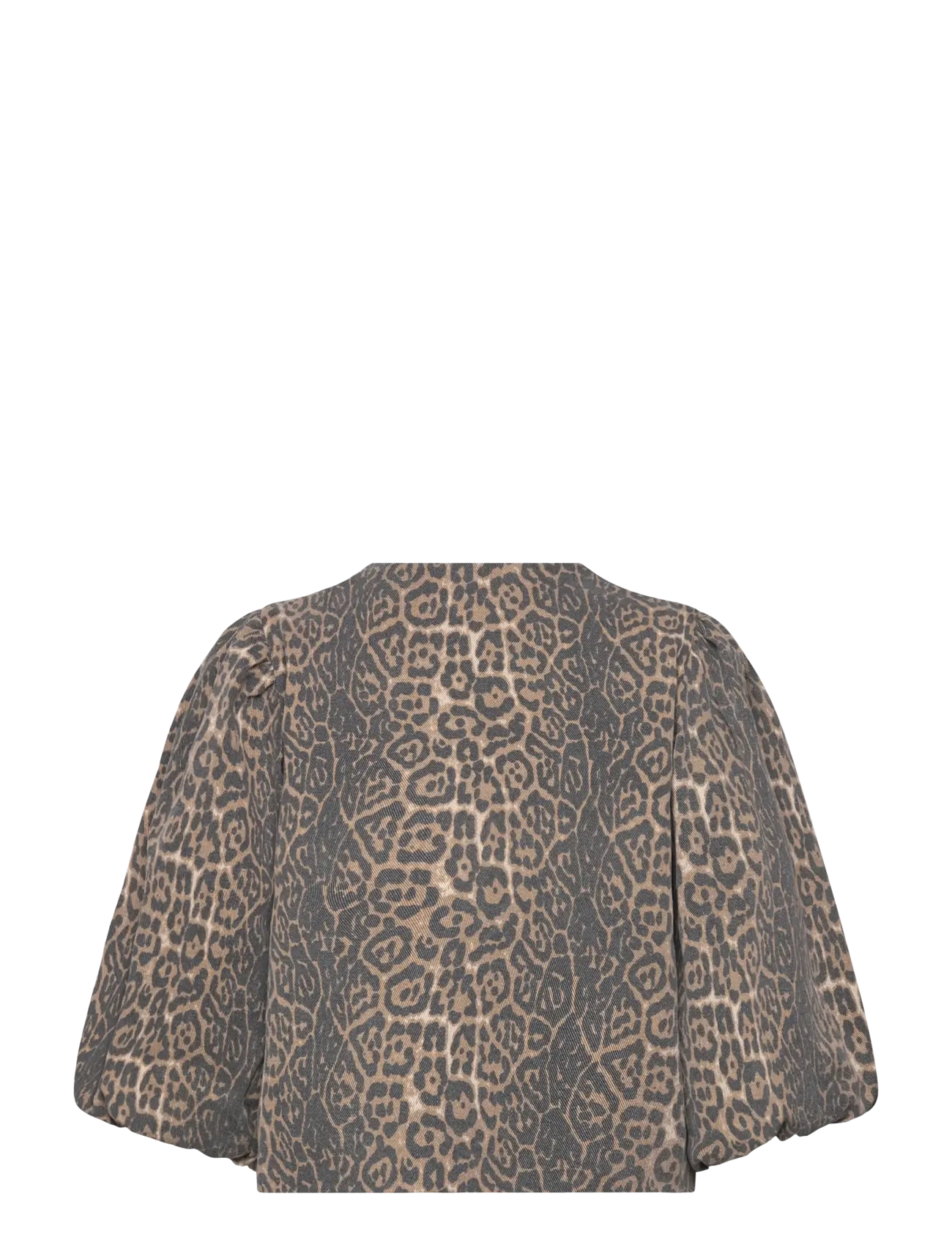 Minus - MSRana Short Jacket - jeansjacken - brown leo print - 1