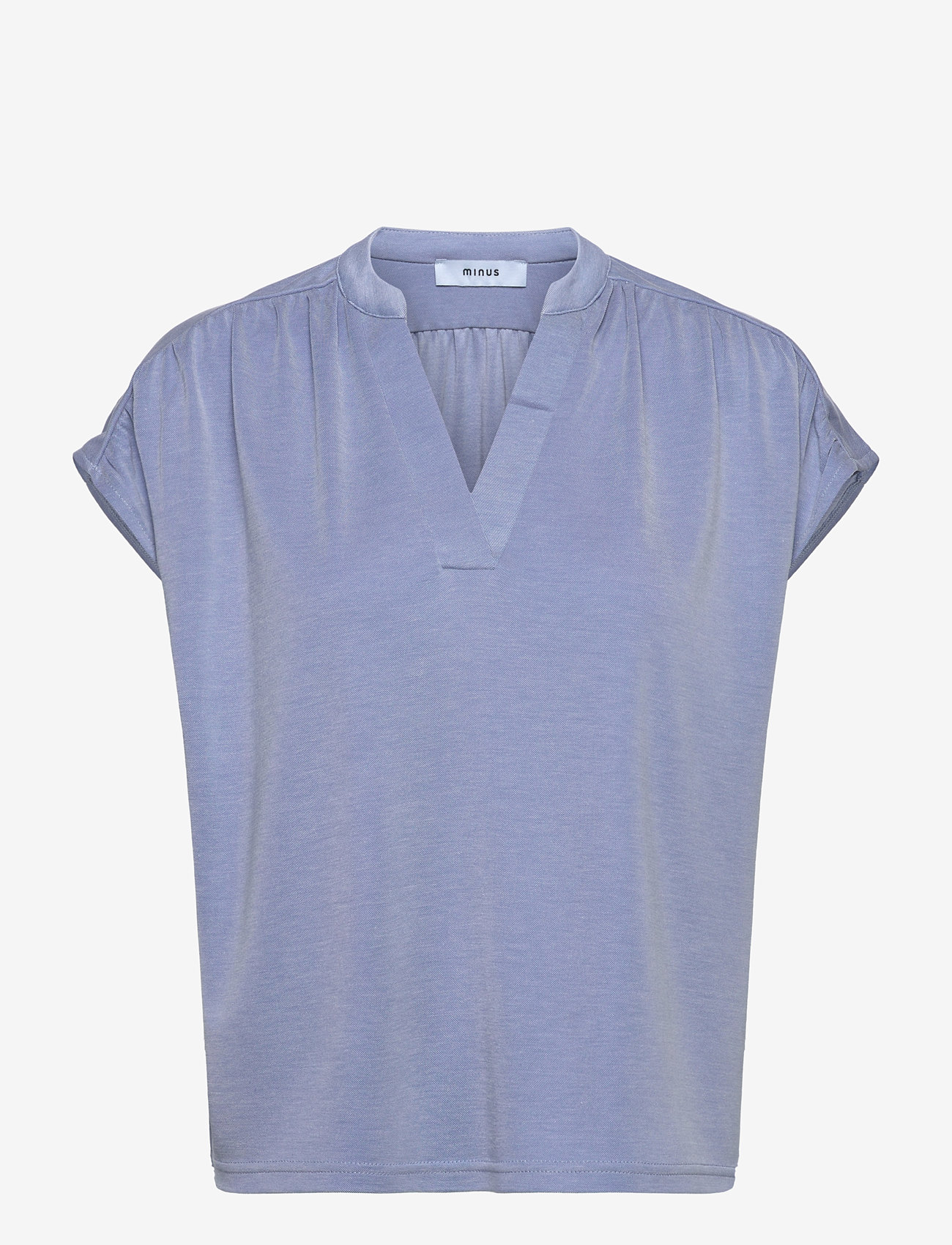 Minus - MSFiba Modal T-Shirt - t-shirts - ice blue - 0