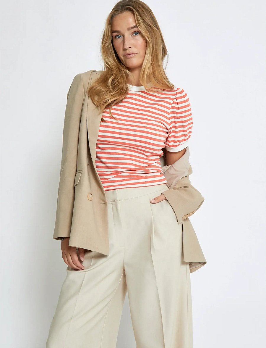 Minus - MSJohanna Striped Tee - dubarry striped - 0