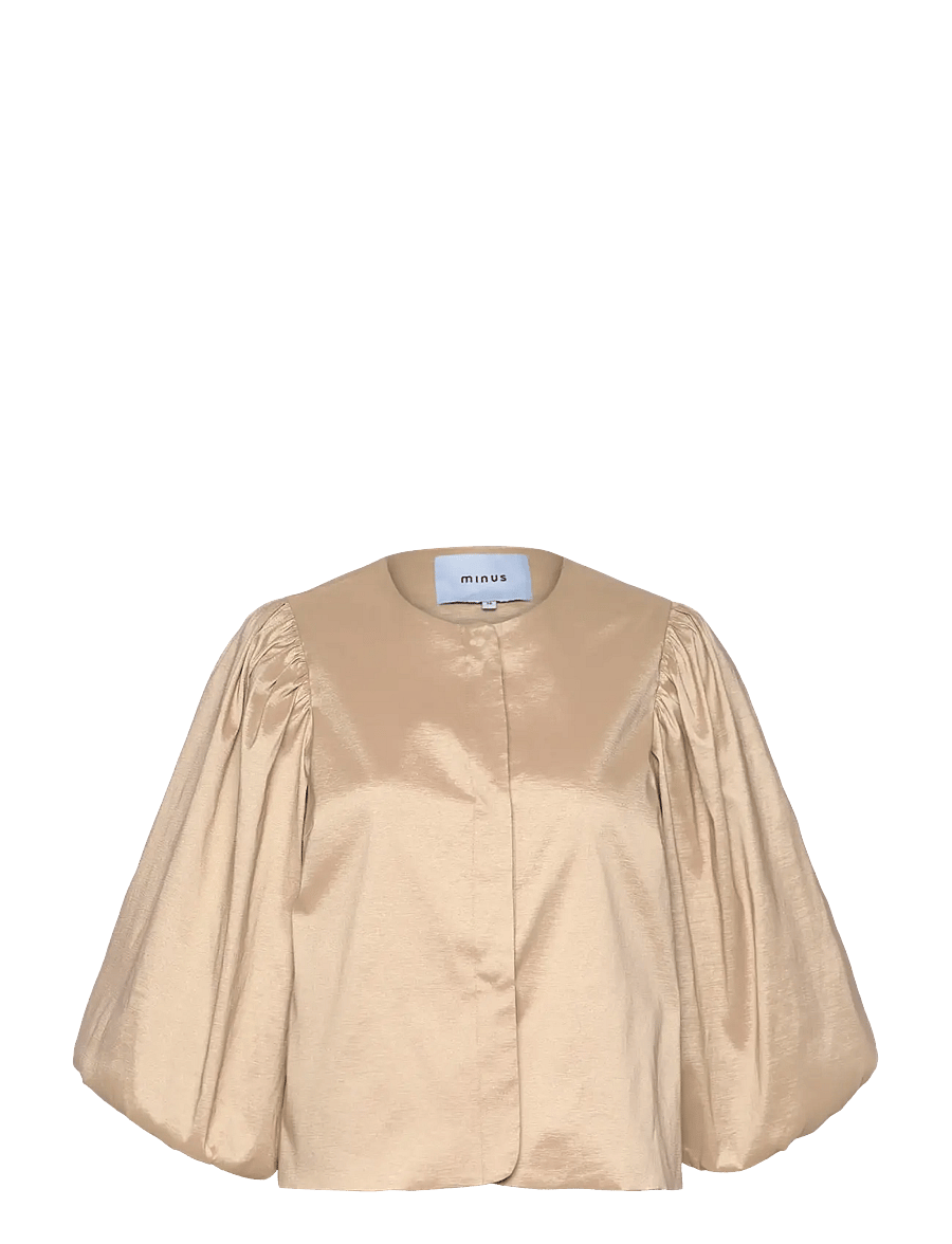 Minus - MSKristane Jacket - kurzärmelige blusen - sand gray - 0