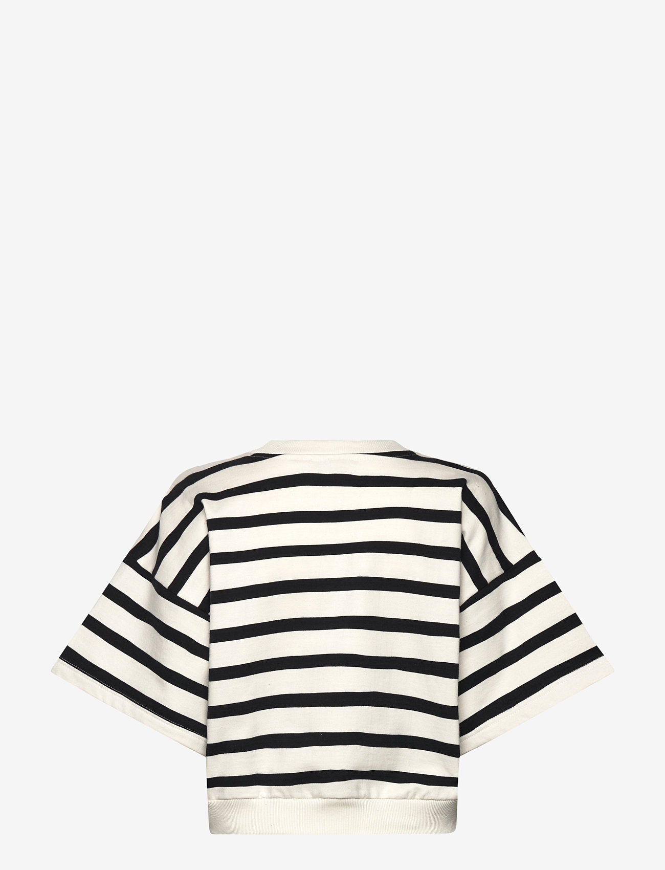 Minus - MSEstella Short Sleeve Sweat - t-shirts - black striped - 1