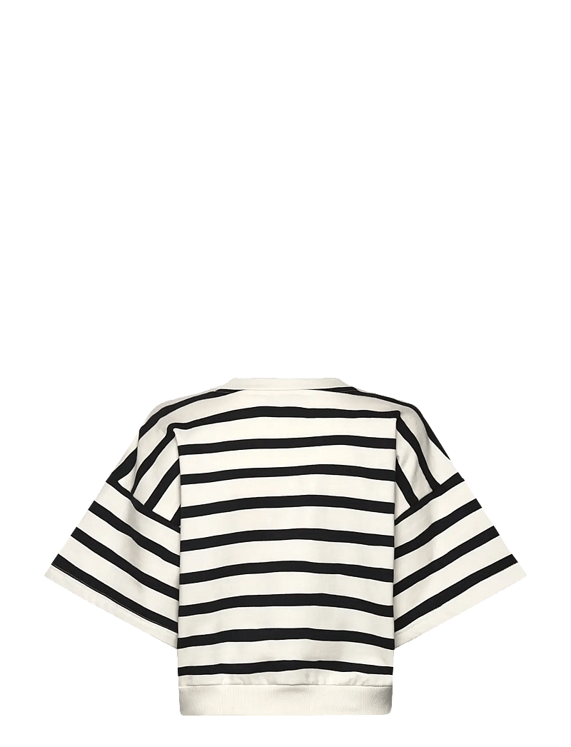 Minus - MSEstella Short Sleeve Sweat - t-shirts - black striped - 1