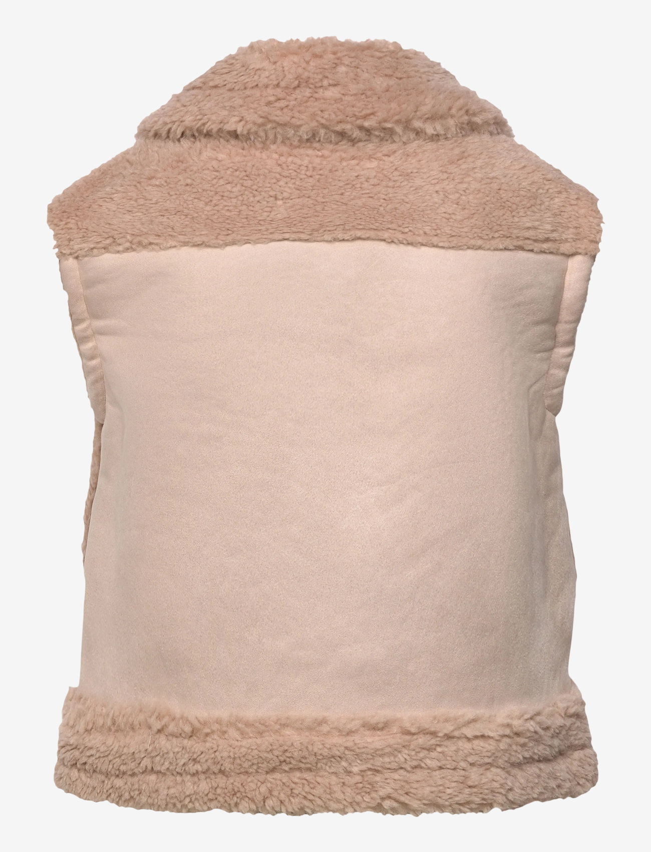 Minus - MSAlda Faux Fur Vest - efterårsjakker - sand gray - 1