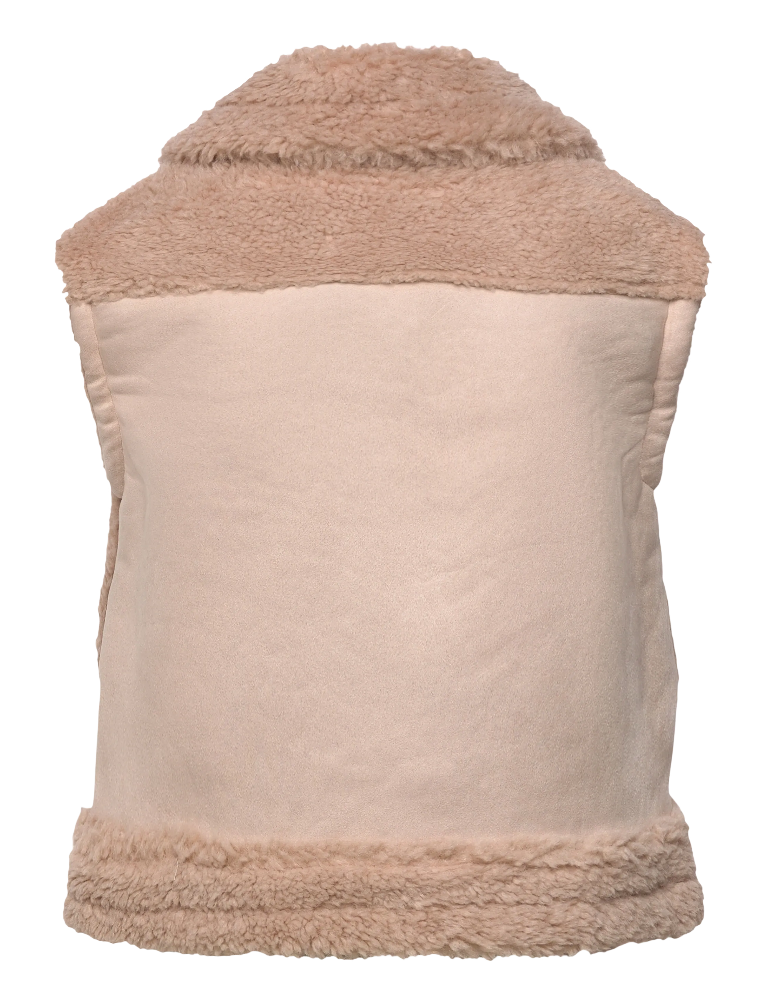 Minus - MSAlda Faux Fur Vest - fleece- und teddy-westen - sand gray - 1