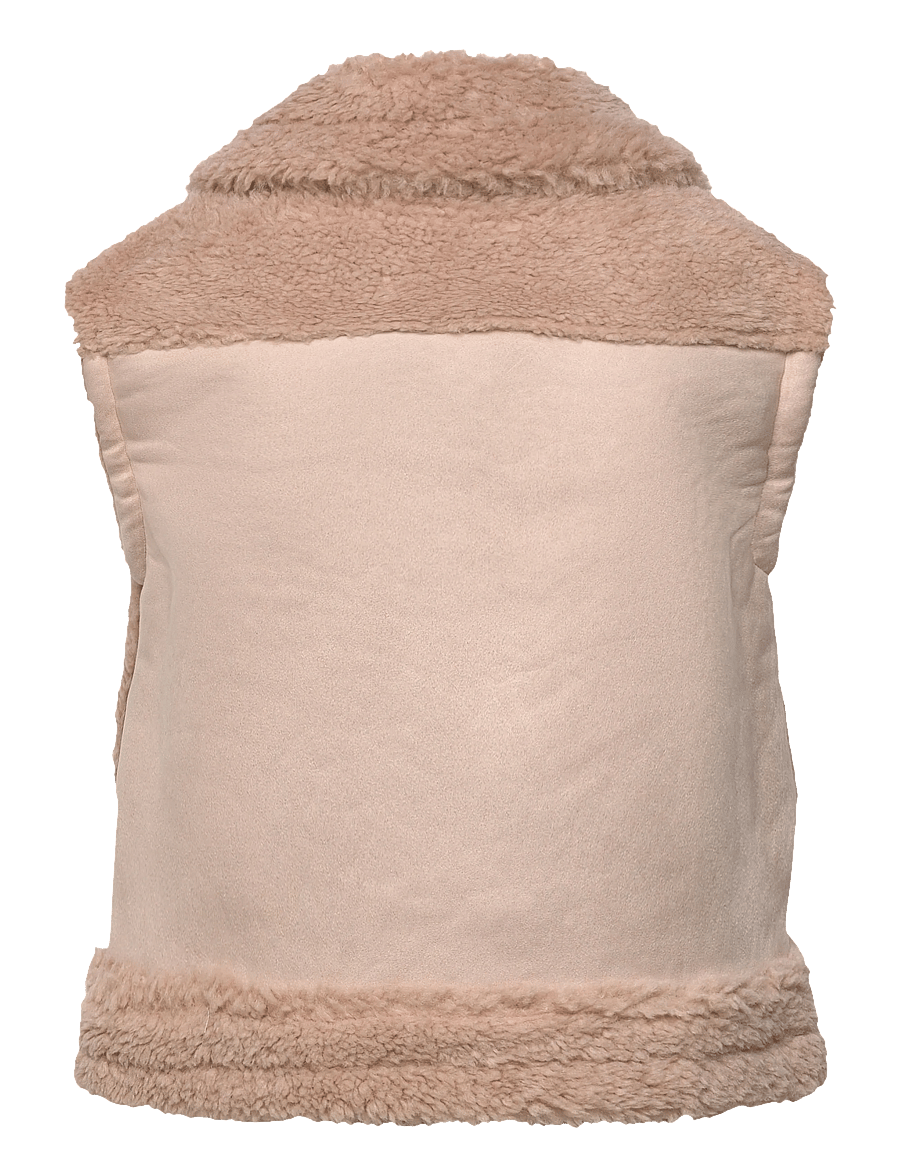 Minus - MSAlda Faux Fur Vest - fleece- og teddyveste - sand gray - 1
