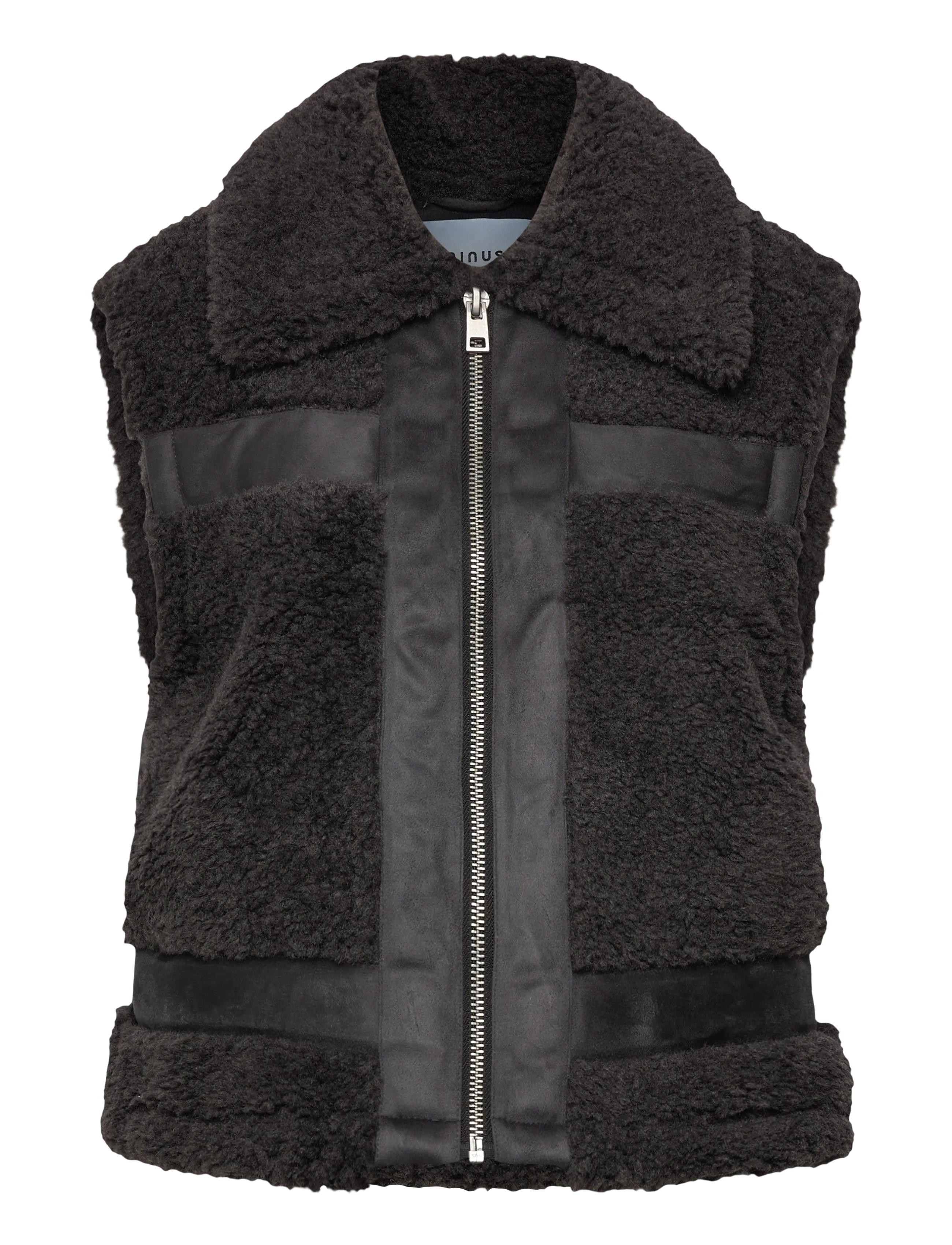 MINUS Msalda Kunstpelz Vest Schwarz - 34 - Damen