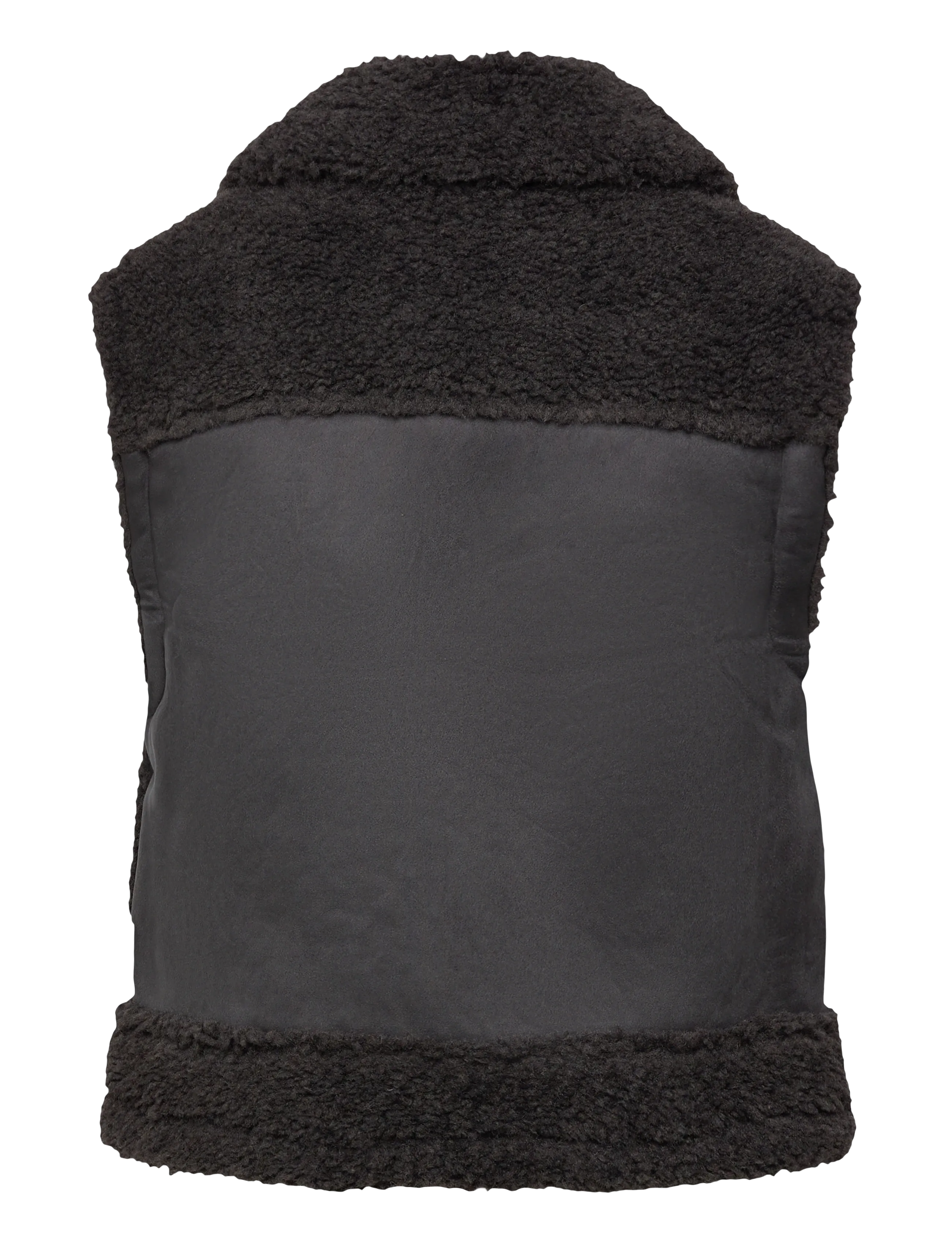Minus - MSAlda Faux Fur Vest - fleece- og teddyveste - sort - 2