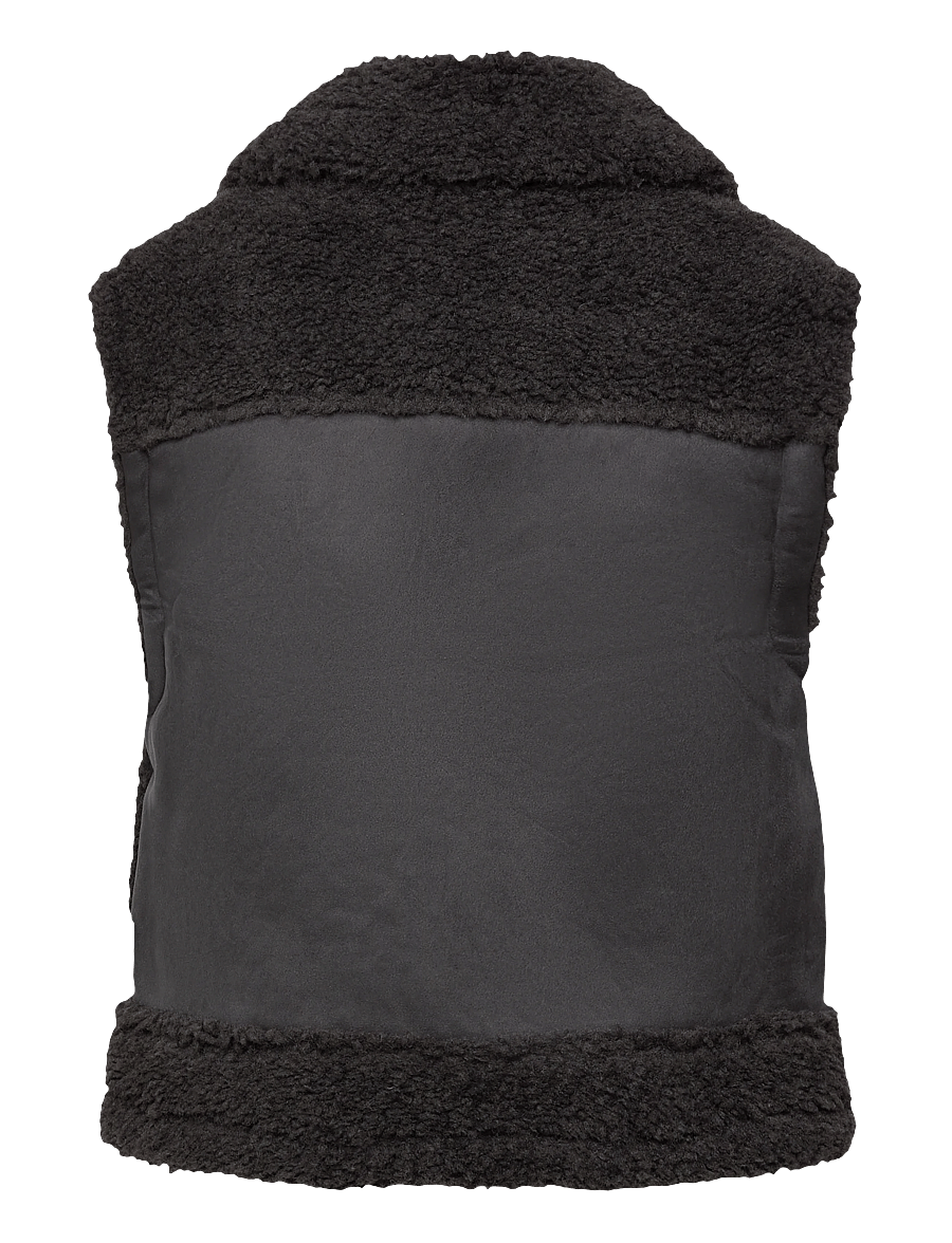 Minus - MSAlda Faux Fur Vest - fleece- und teddy-westen - sort - 2