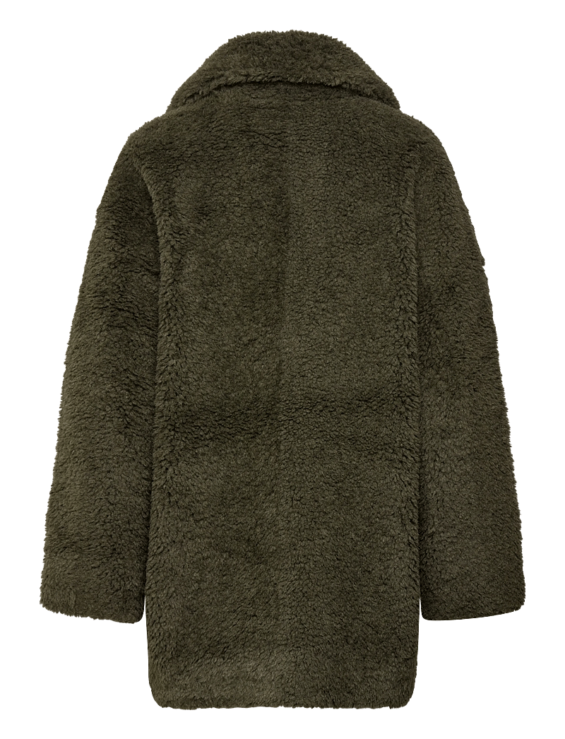 Minus - MSAlda Reversible Faux Fur Jacket - faux fur jakker - rifle green - 1