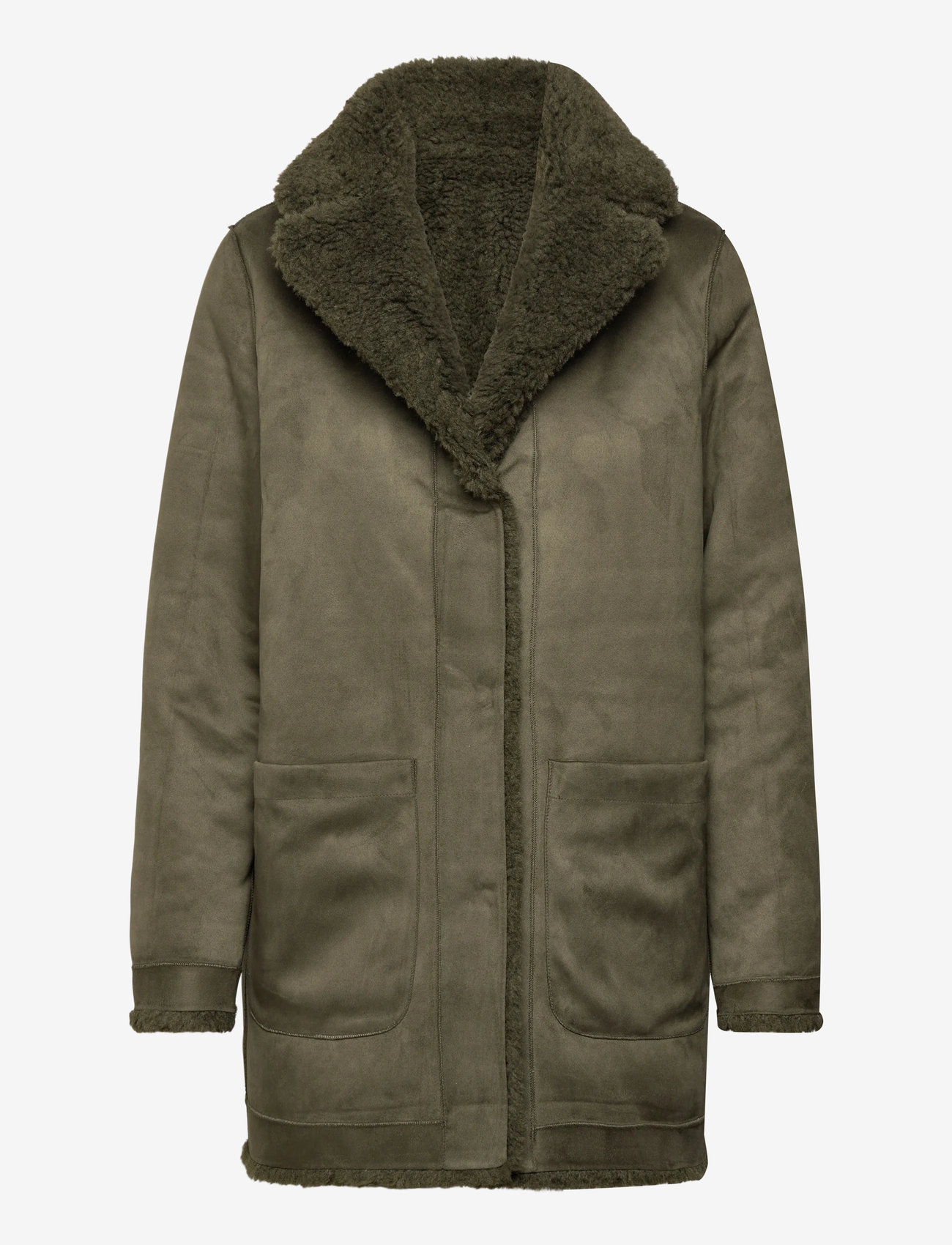 Minus - MSAlda Reversible Faux Fur Jacket - faux fur jakker - rifle green - 2